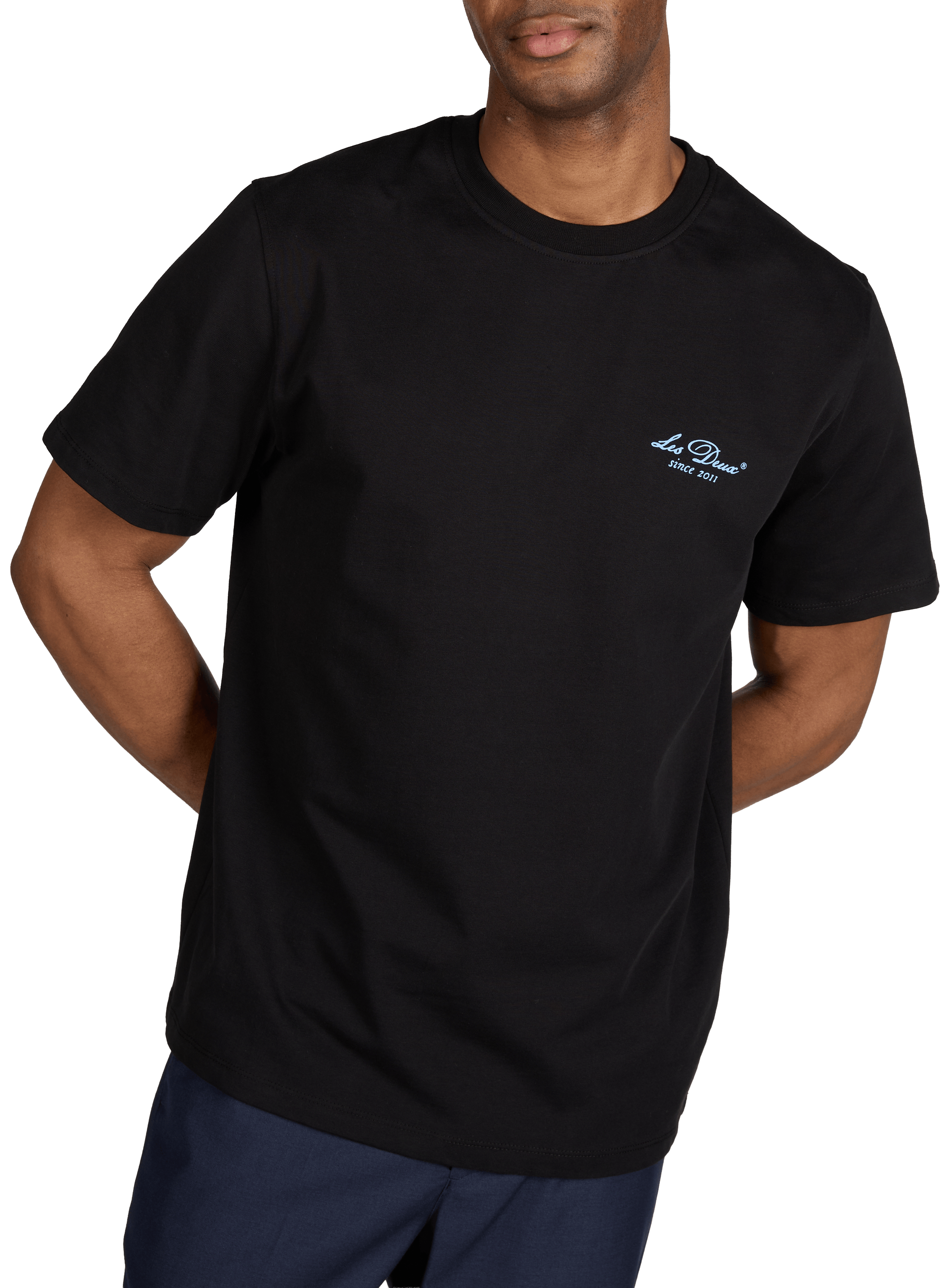 T-shirt avec imprimé en coton LES DEUX Noir