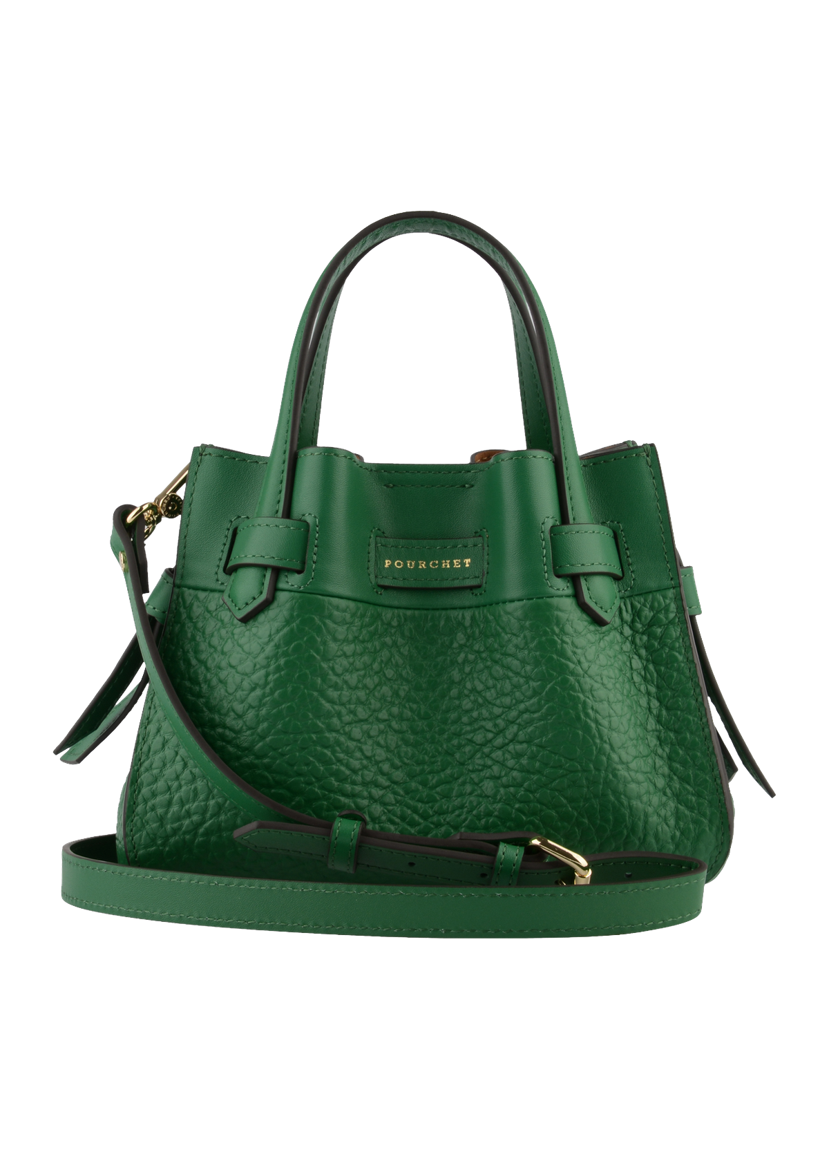 Blossom | Sac à main Nano en cuir de vachette POURCHET Vert