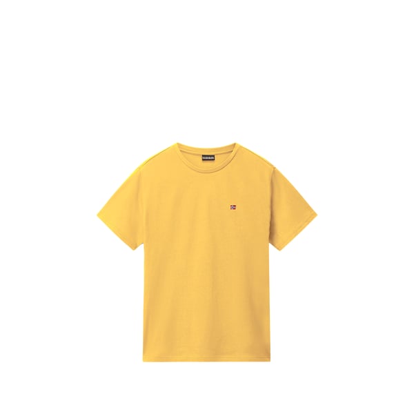 T-shirt col rond en coton Jaune S Male