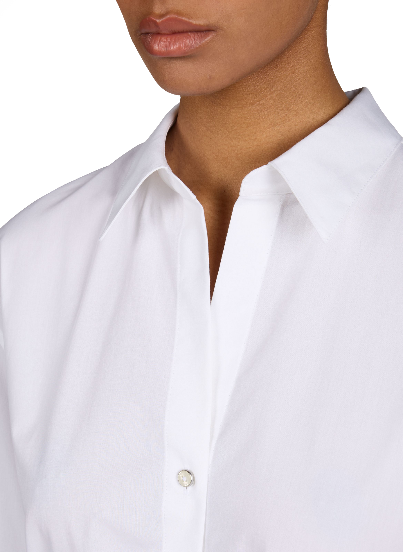 Chemise tablier en coton HELMUT LANG Blanc