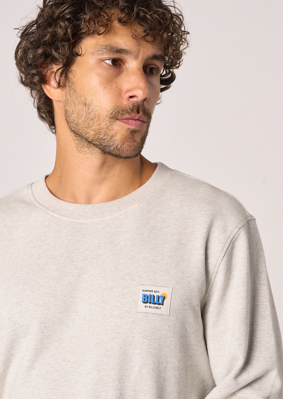 Sweatshirt vintage en coton biologique BILLYBELT Gris