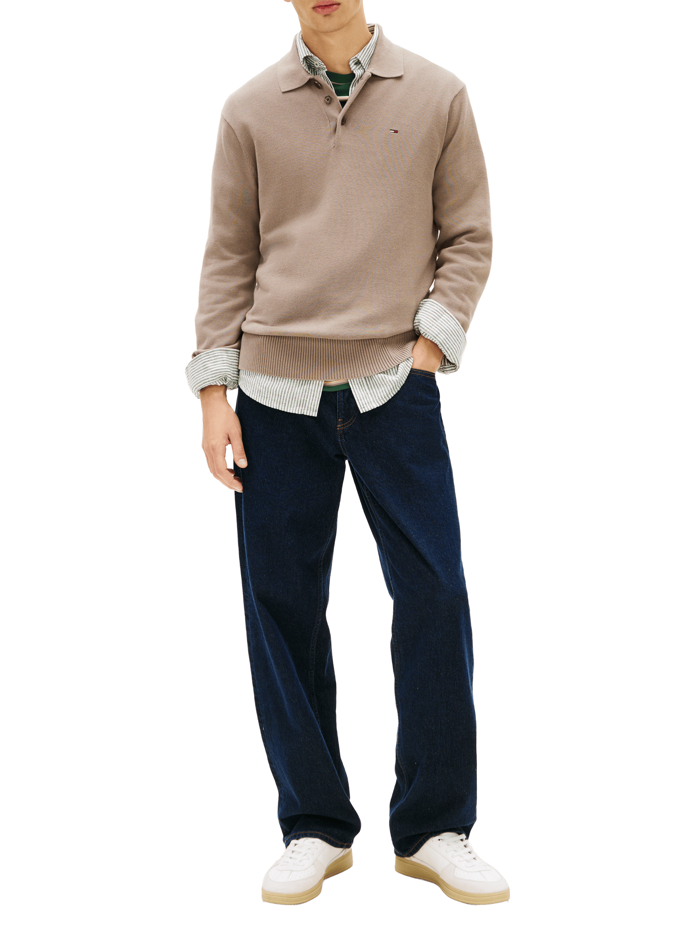 Polo manches longues TOMMY HILFIGER Brown