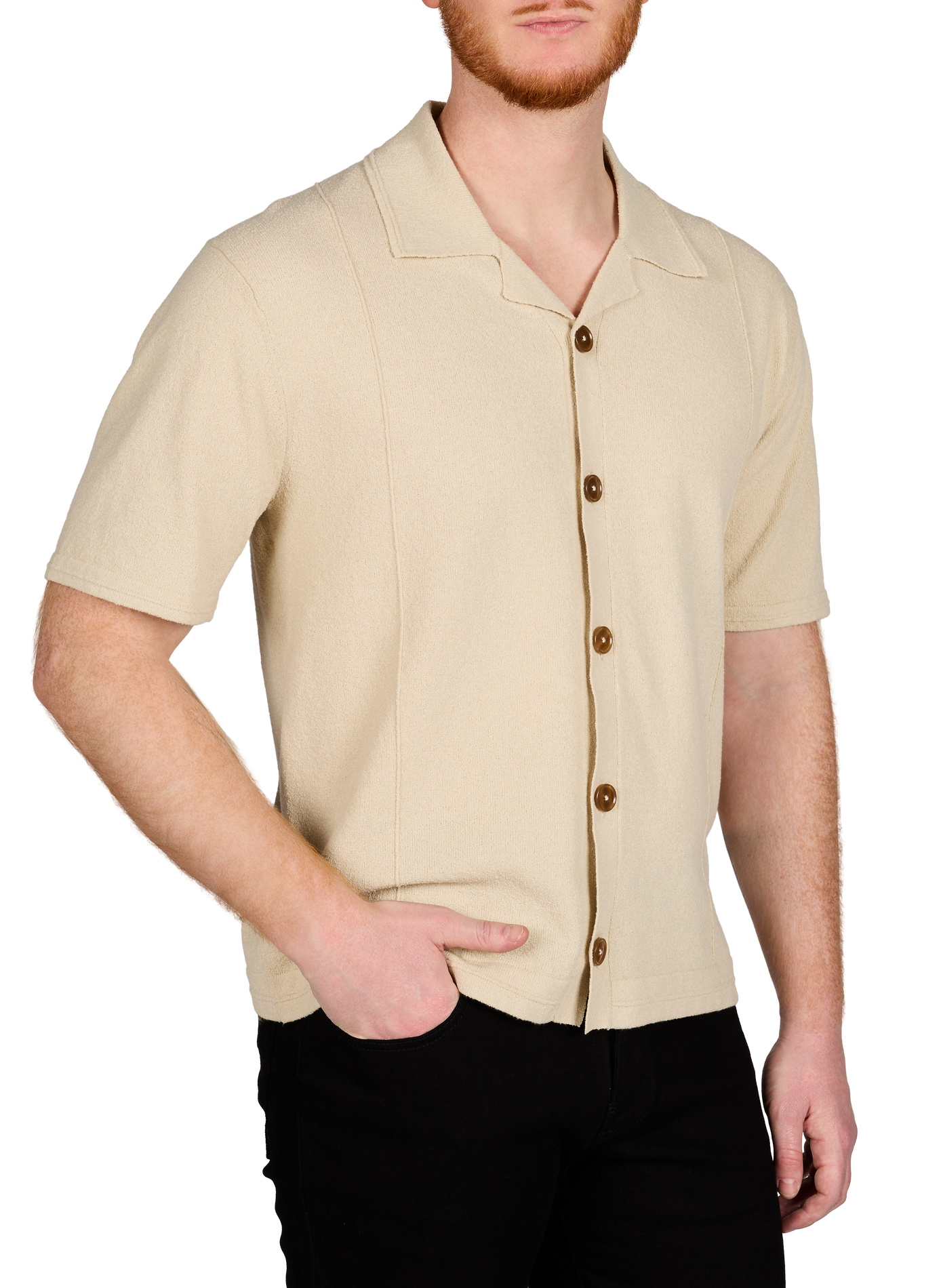Short-sleeved shirt in blended cotton PAUL SMITH Beige