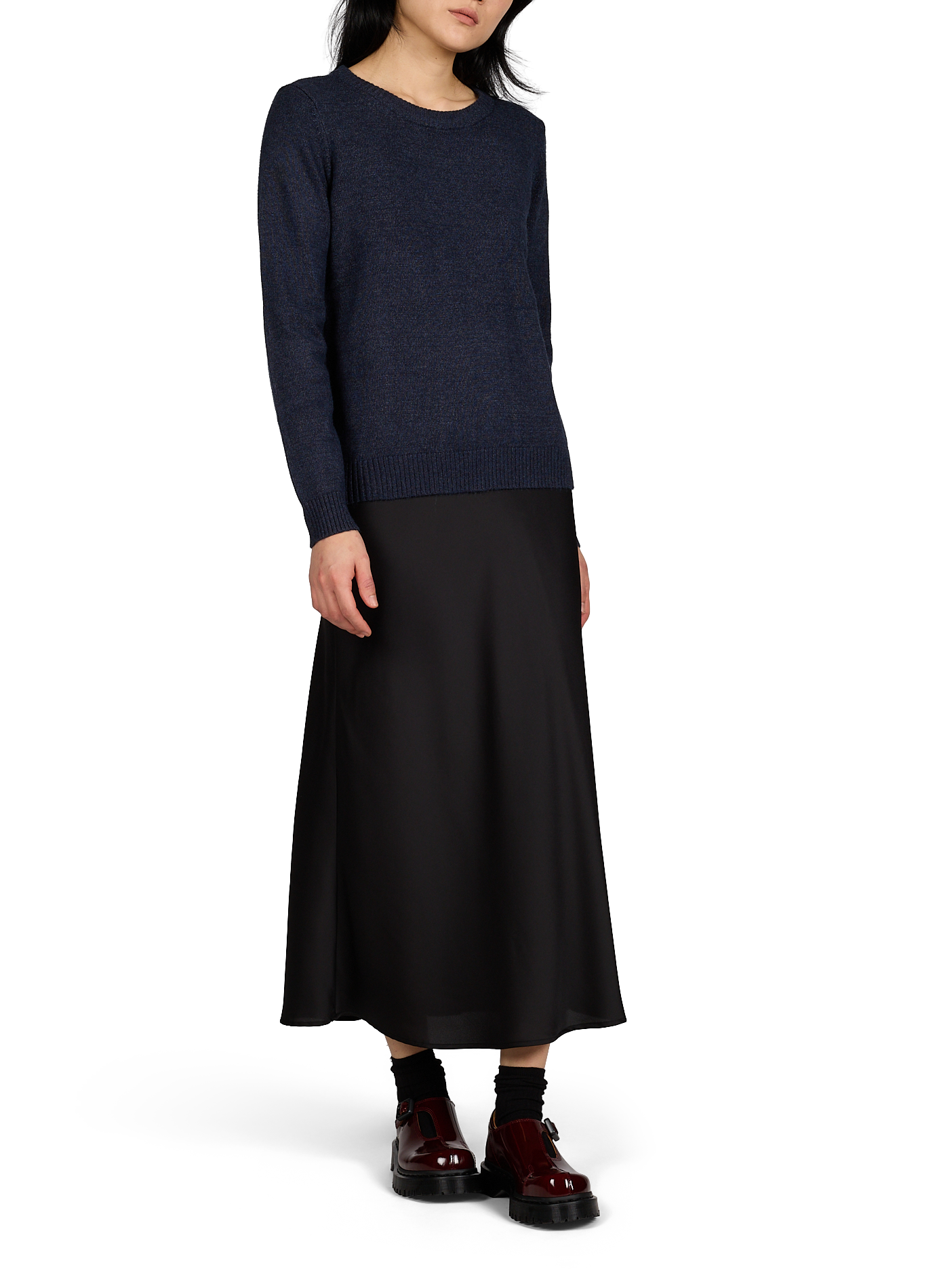 Round neck Viril sweater VILA Blue