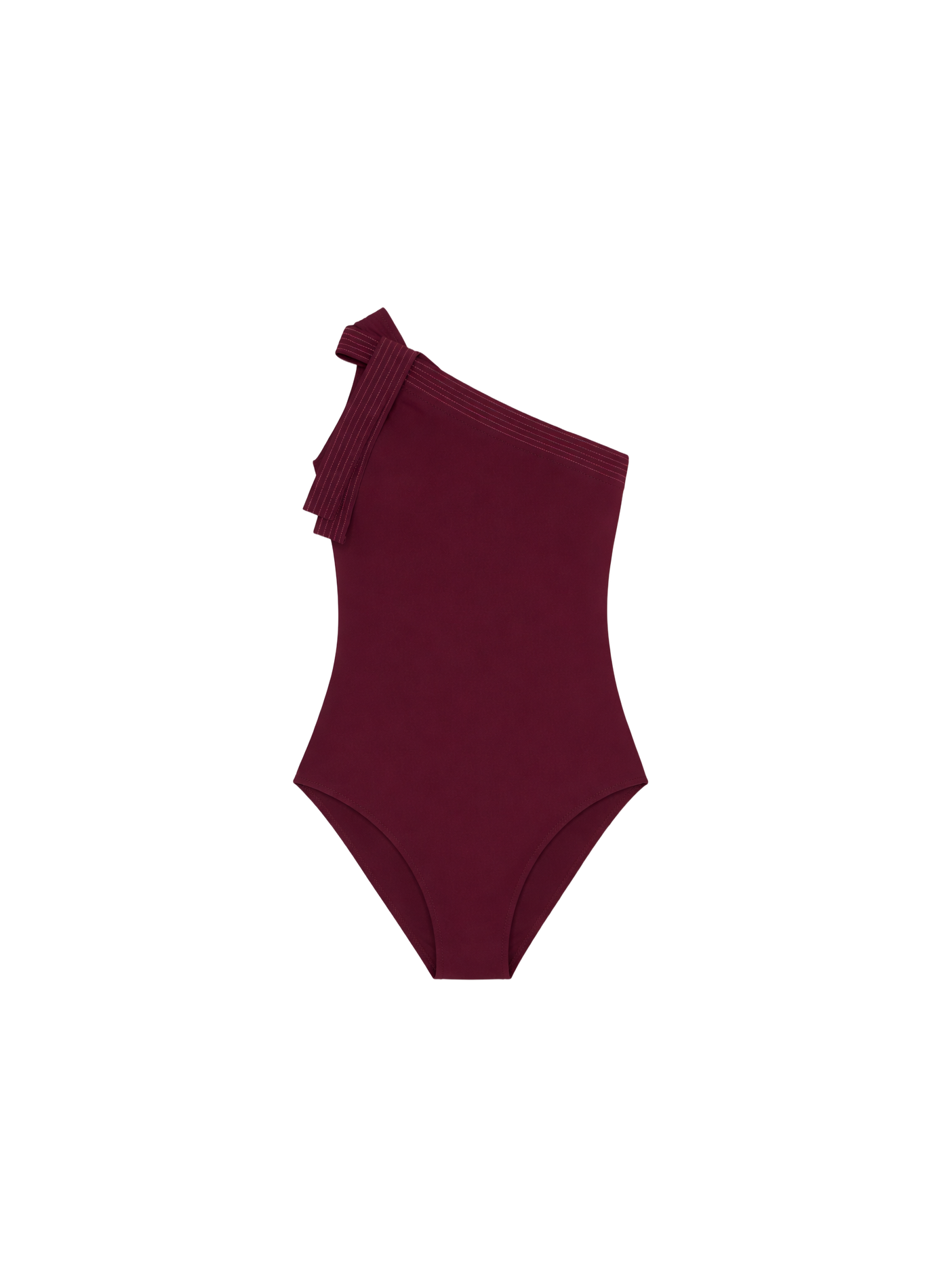 Maillot de bain Charlotte asymétrique SHAN Rouge