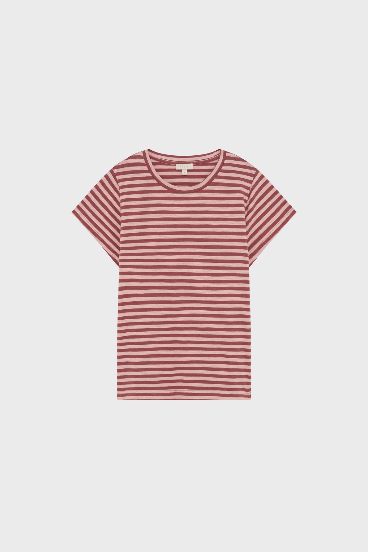 T-shirt rayé en coton - tina PABLO Rose
