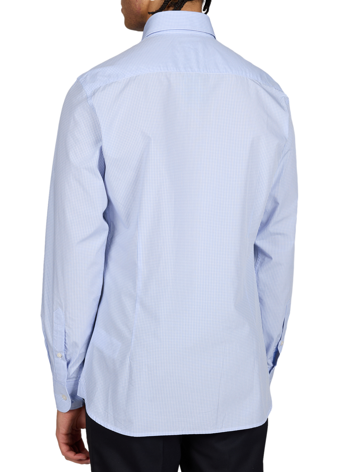 Chemise droite col américain à carreaux HACKETT Bleu