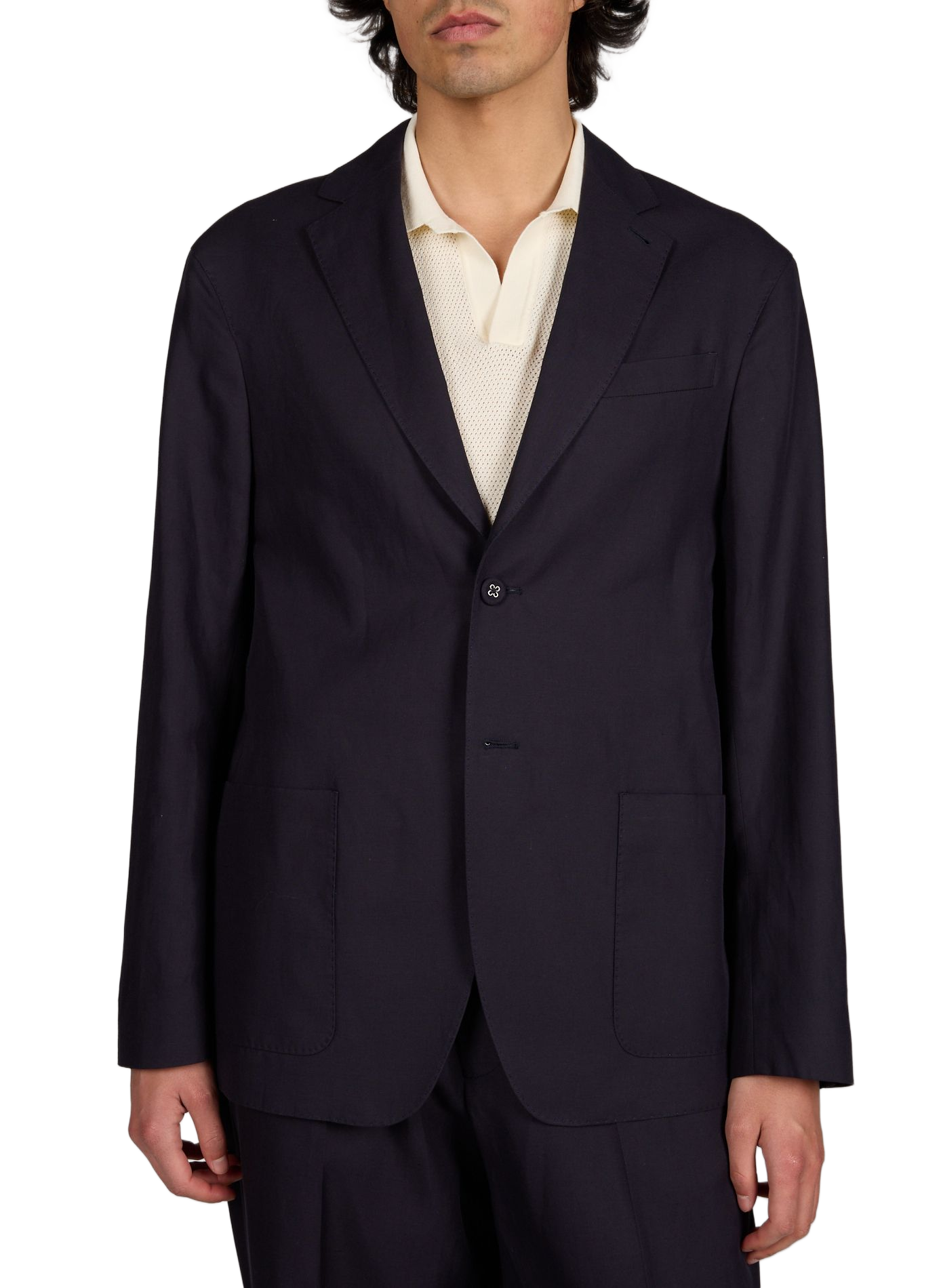 Solid straight blazer OFFICINE GENERALE No Color