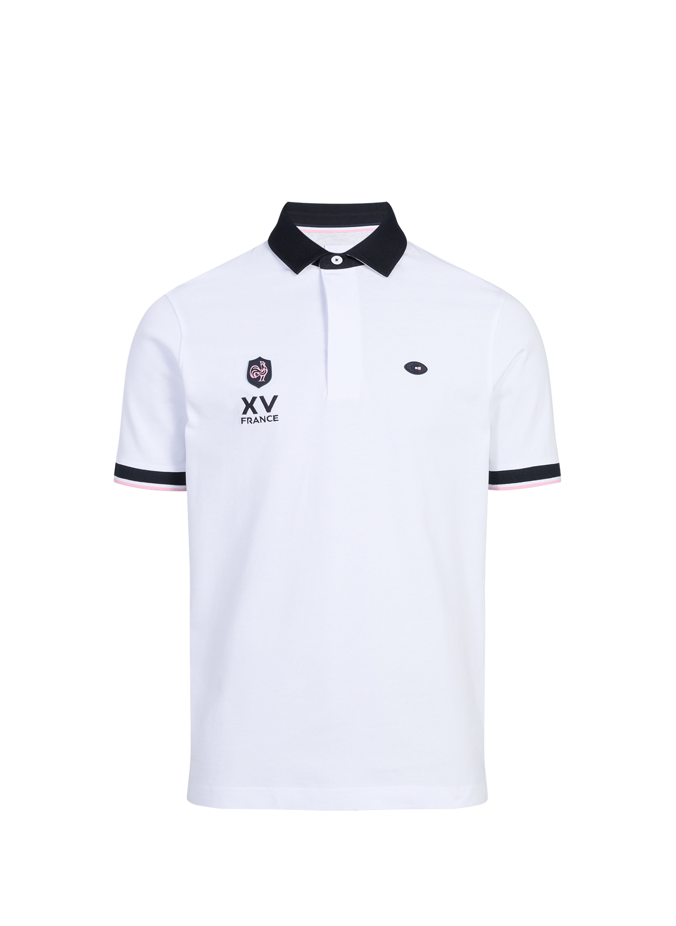 Polo à manches courtes XV de France en coton EDEN PARK Blanc