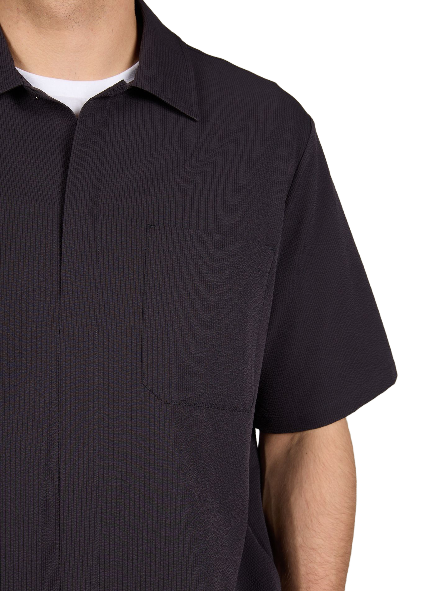 Chemise col classique à manches courtes HERNO Bleu