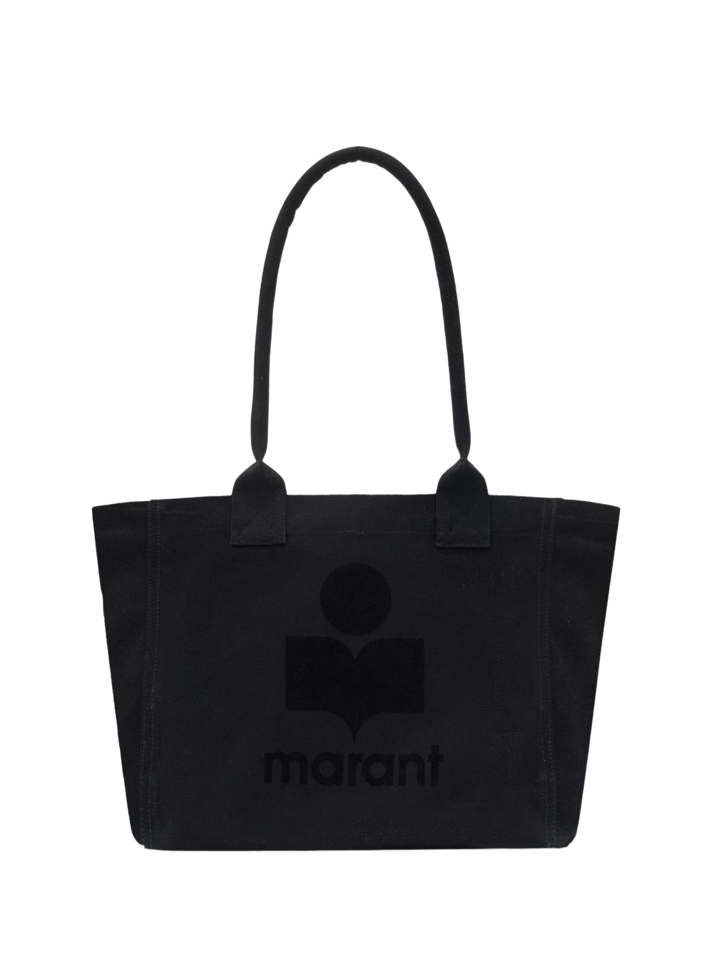 Yenky Zipped logo cotton tote bag ISABEL MARANT Black