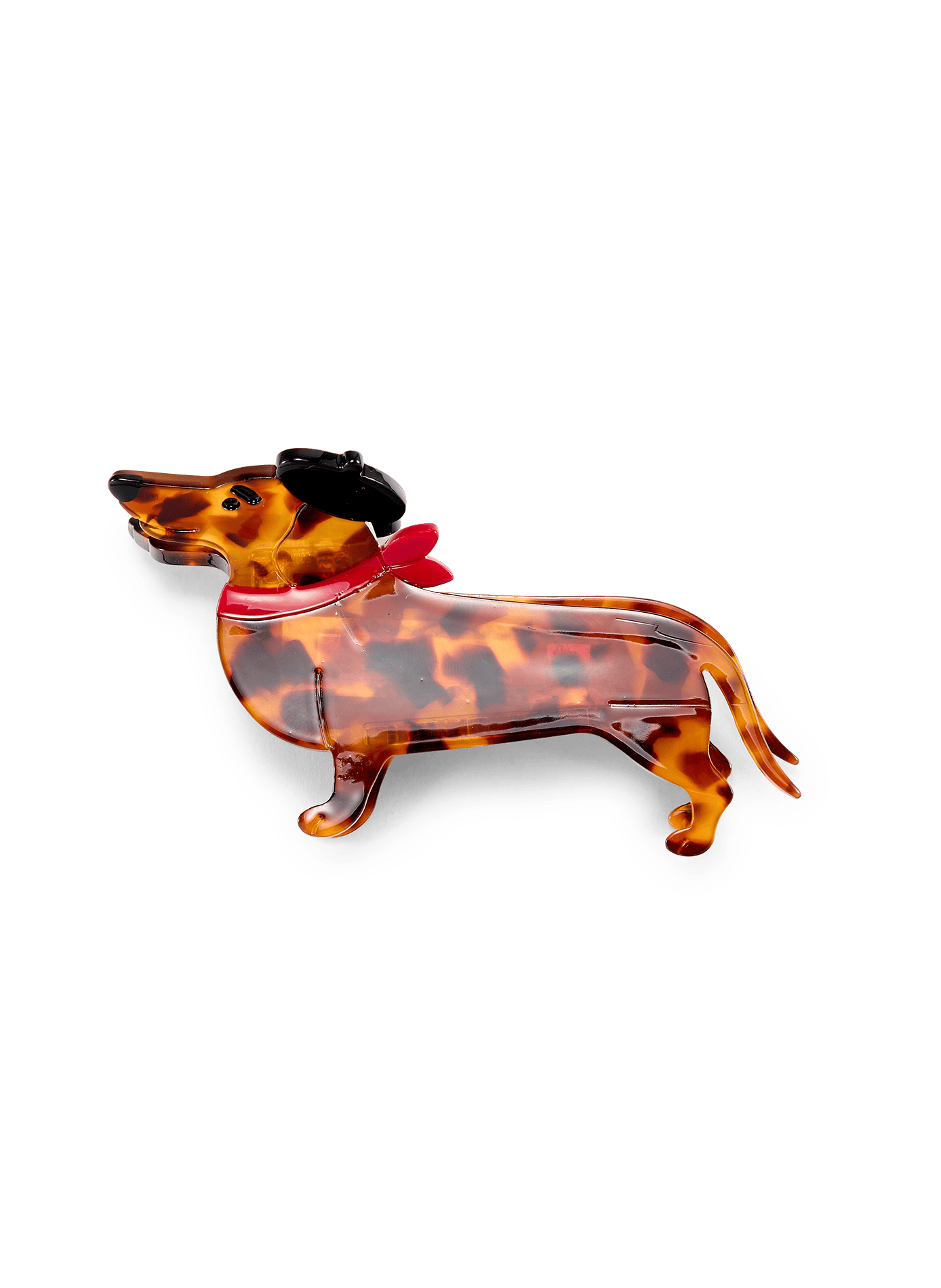 Dachshund hair clip AU PRINTEMPS PARIS Brown