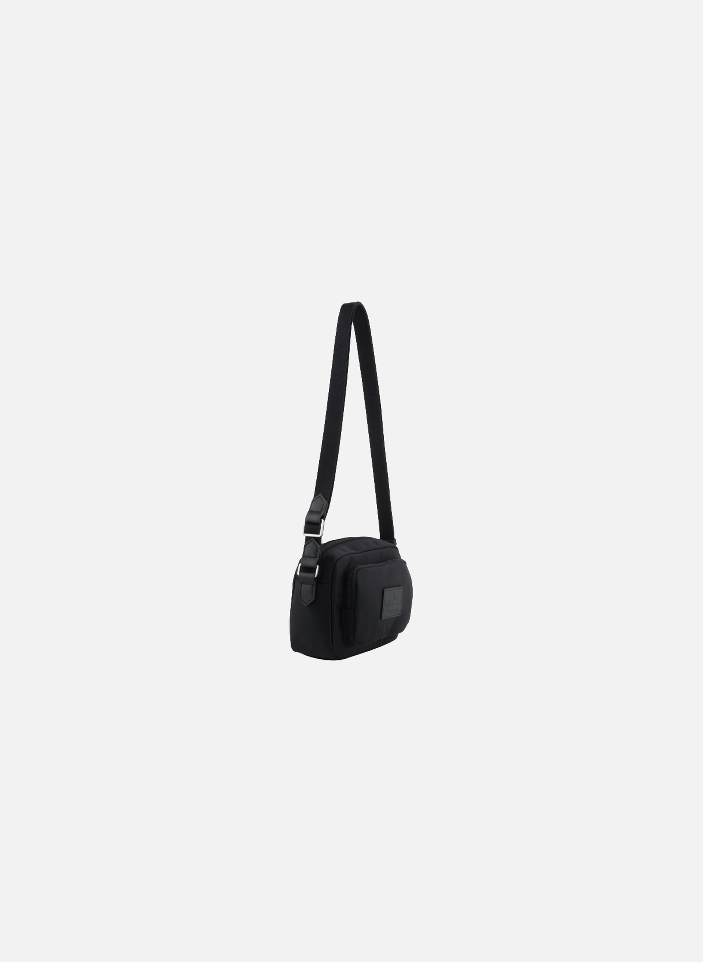Escale | sac porté travers en toile garnie cuir POURCHET Noir