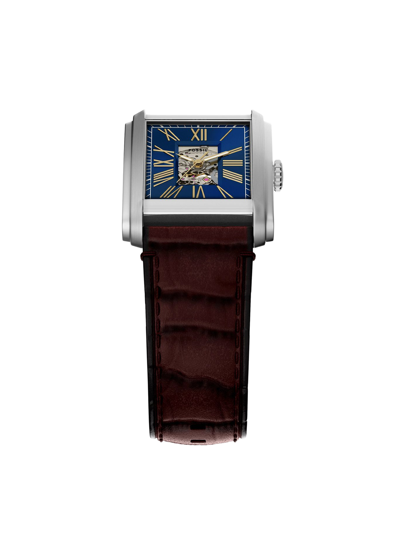 Montre analogique Automatic en cuir FOSSIL Bleu