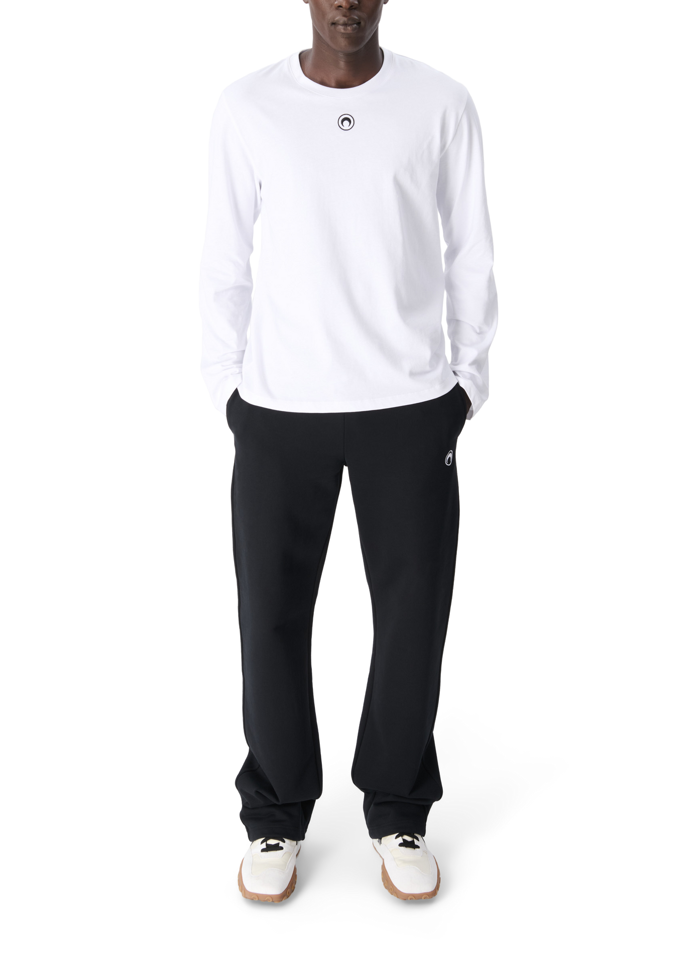 Pantalon de survêtement en molleton de coton unisexe MARINE SERRE Noir