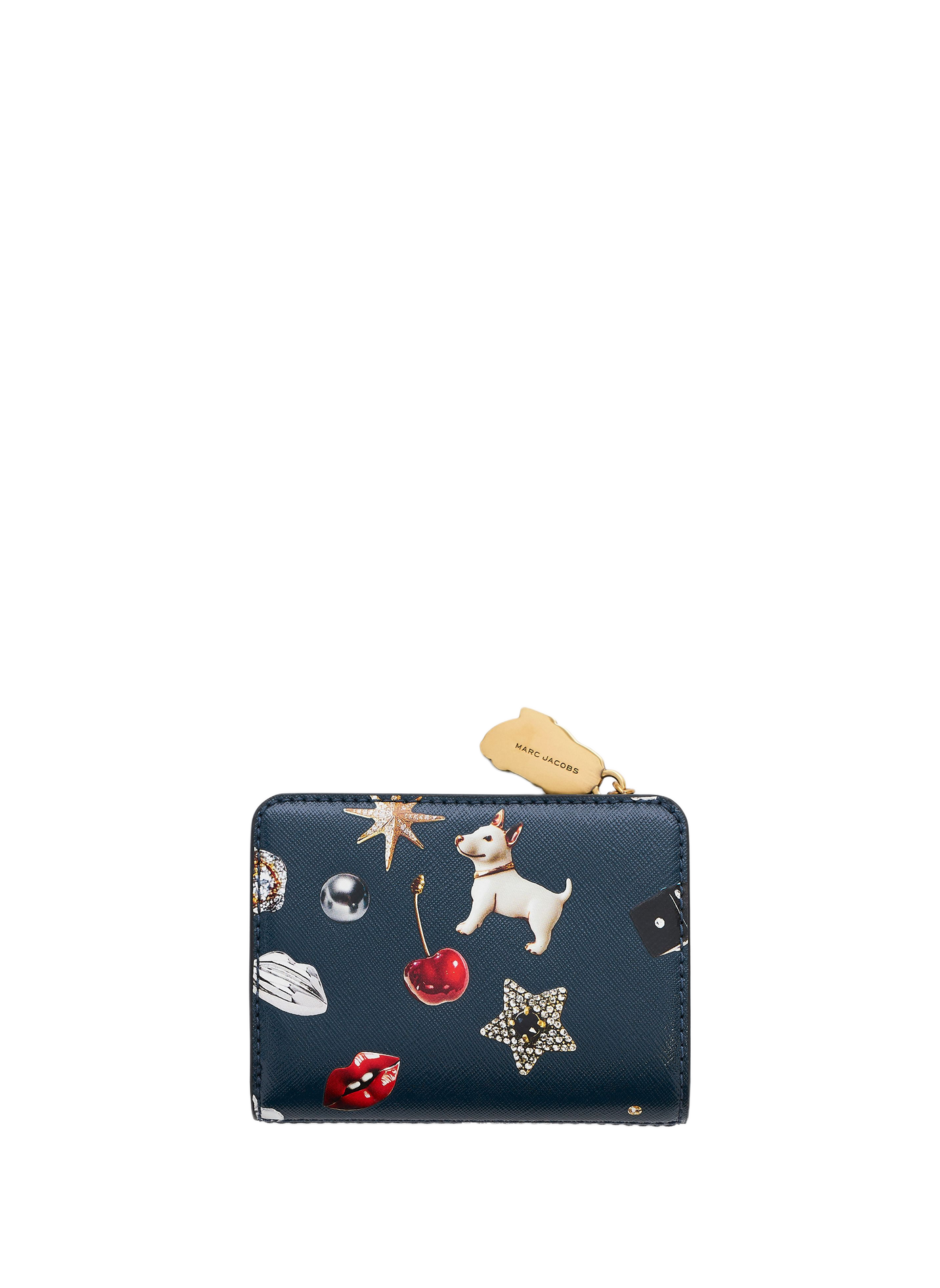 Portefeuille The Trinket Utility Snapshot Mini en cuir MARC JACOBS Bleu