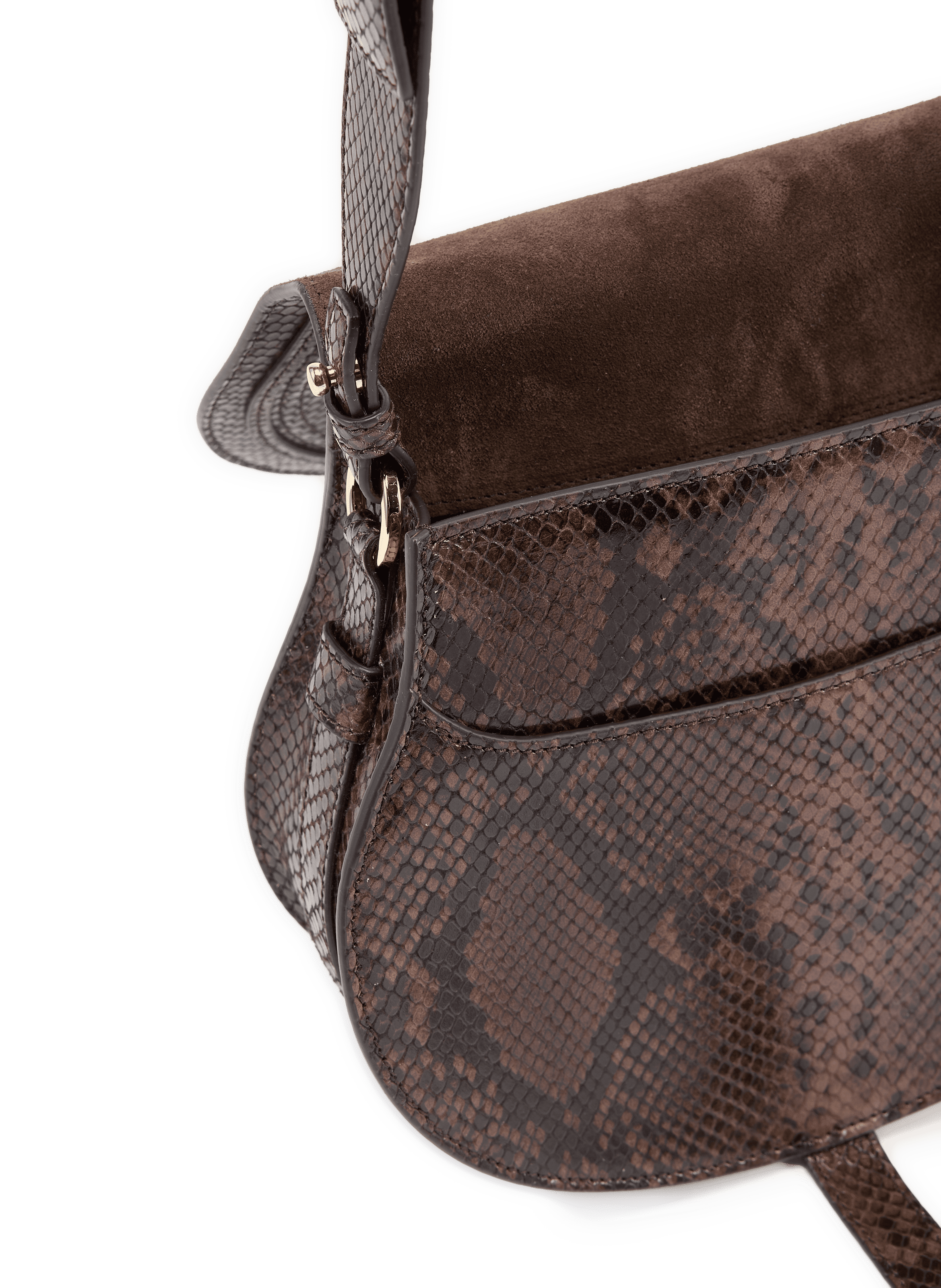 Croco effect Marcie bag in calf leather CHLOÉ Brown