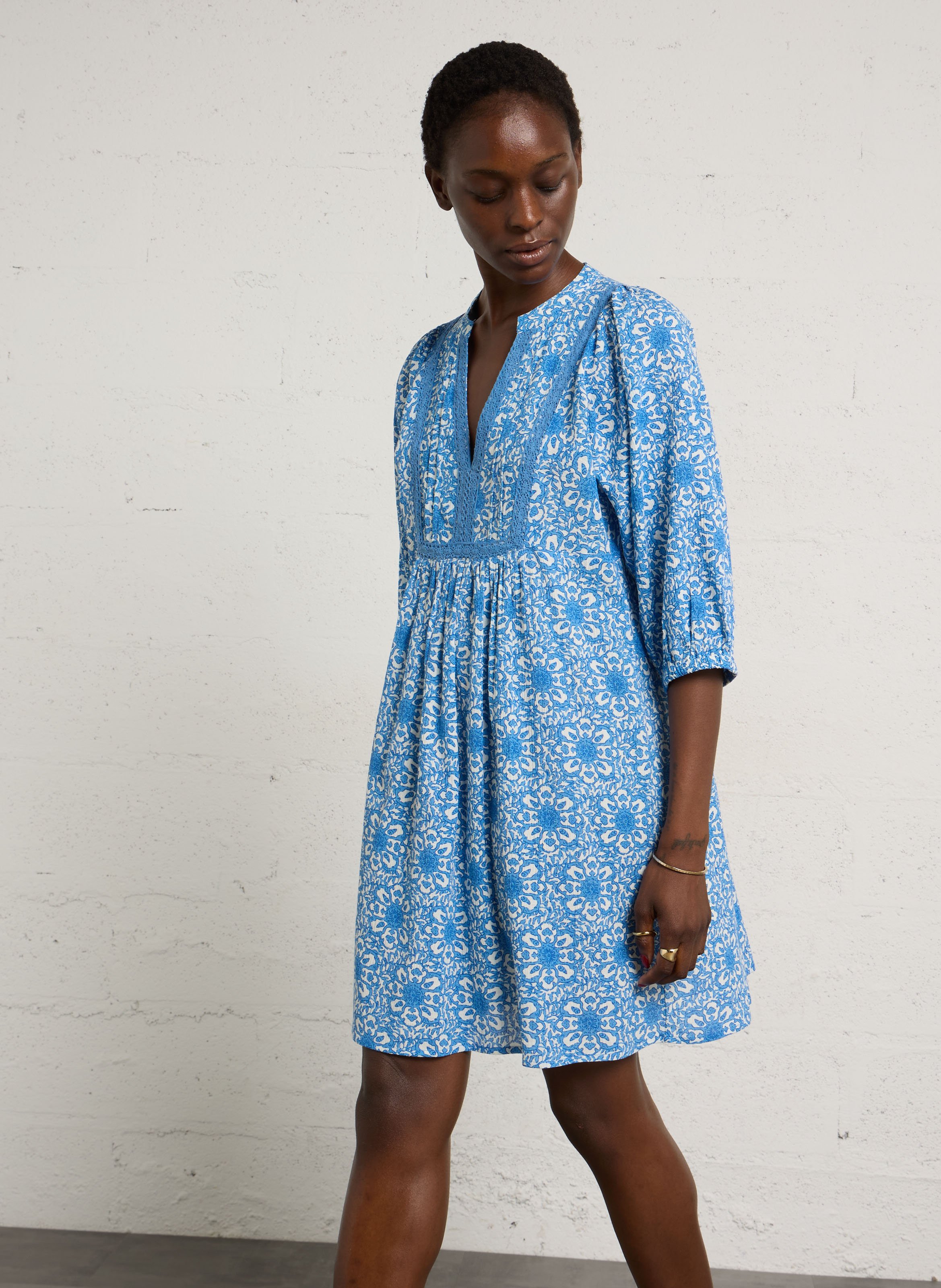 Robe imprimé rachel MAISON 123 Bleu