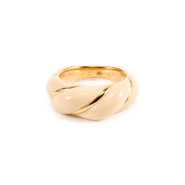 Bague torsadée Diana en laiton et plaqué or Bague torsadée Diana en laiton et plaqué or
