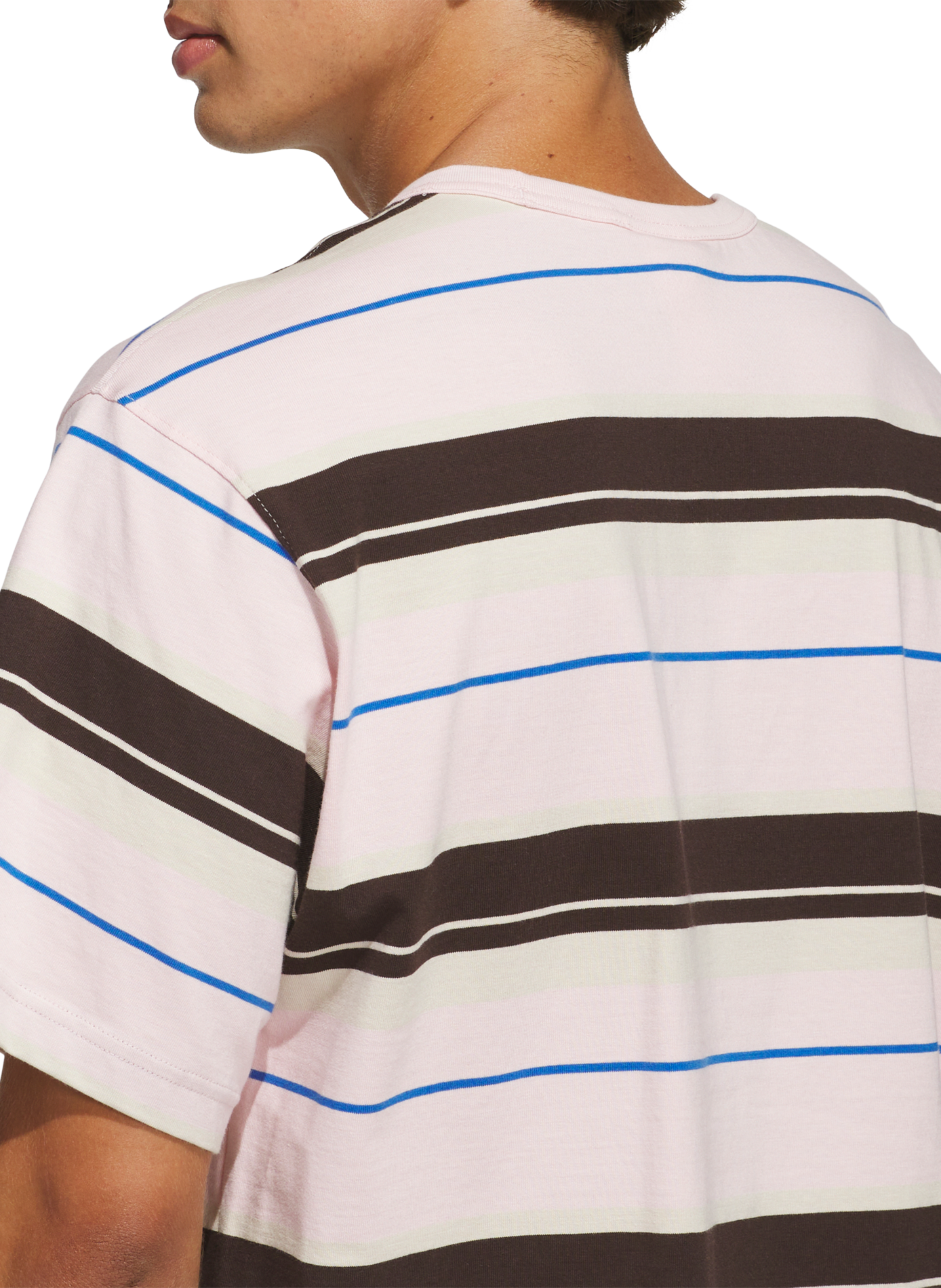 T-shirt droit rayé ADIDAS Rose