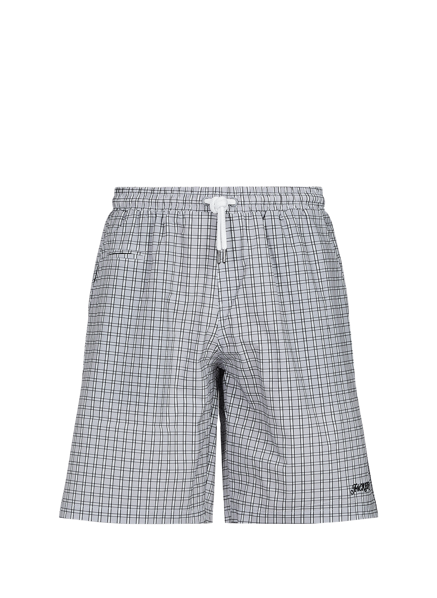Straight plaid shorts JACKER. Grey