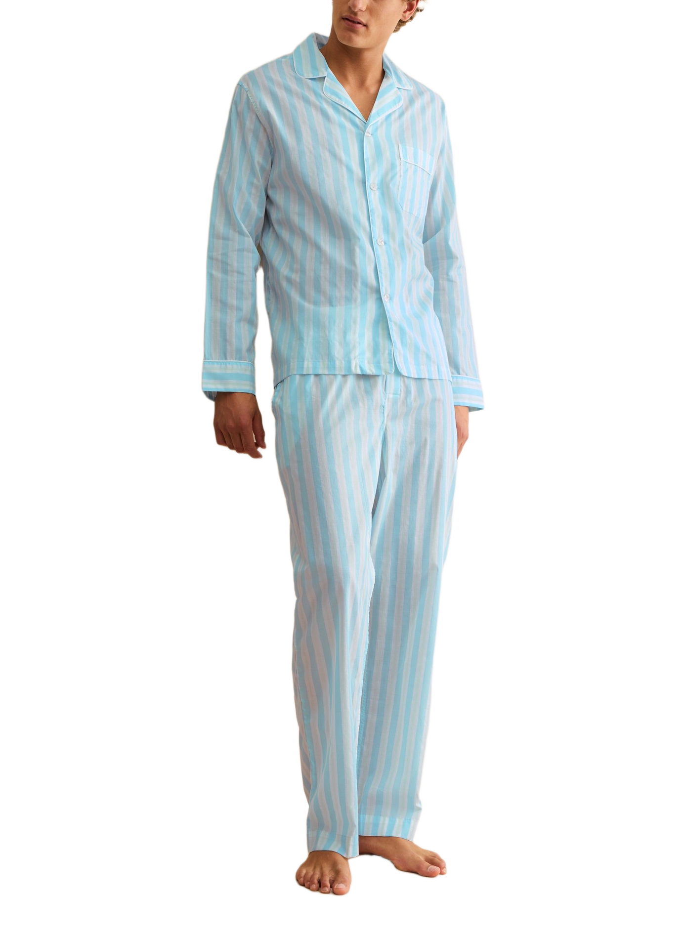 Baumwoll-Pyjamaset DEREK ROSE Blau