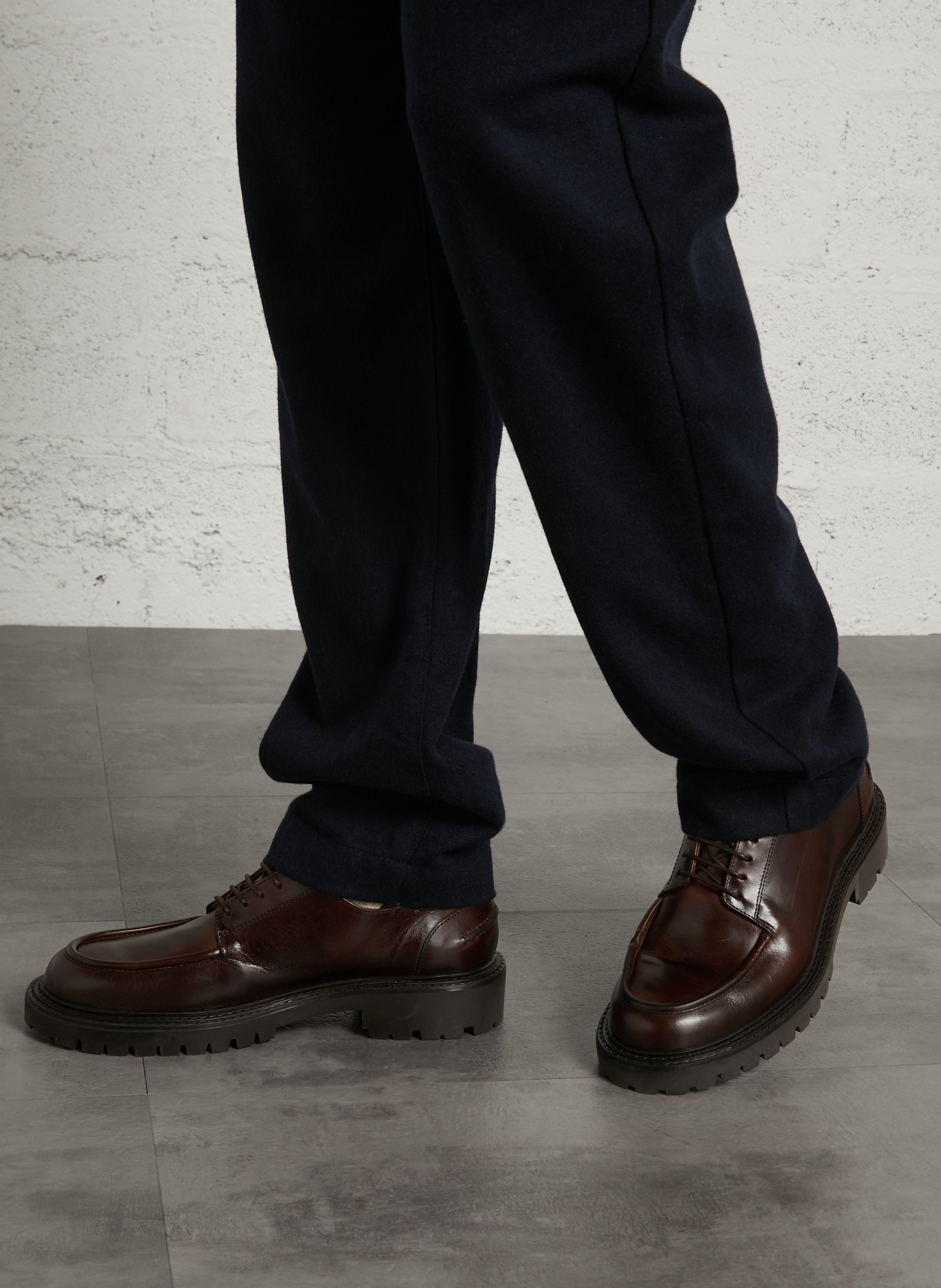 Plateau Derby schoenen van leer Abel BOBBIES Bruin