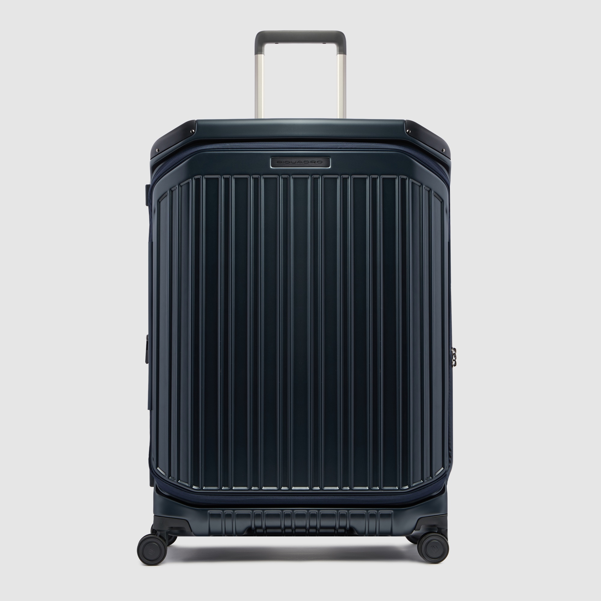 Large 4 wheel suitcase with dual opening PIQUADRO Blue