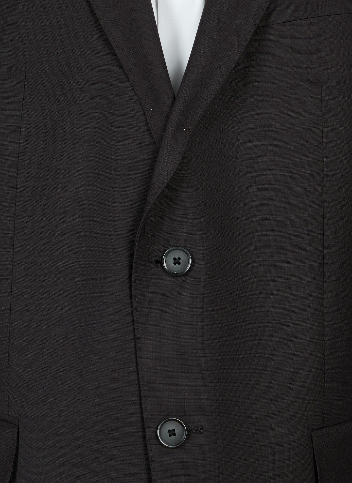 Single-color blended virgin wool blazer PIERRE CARDIN Black