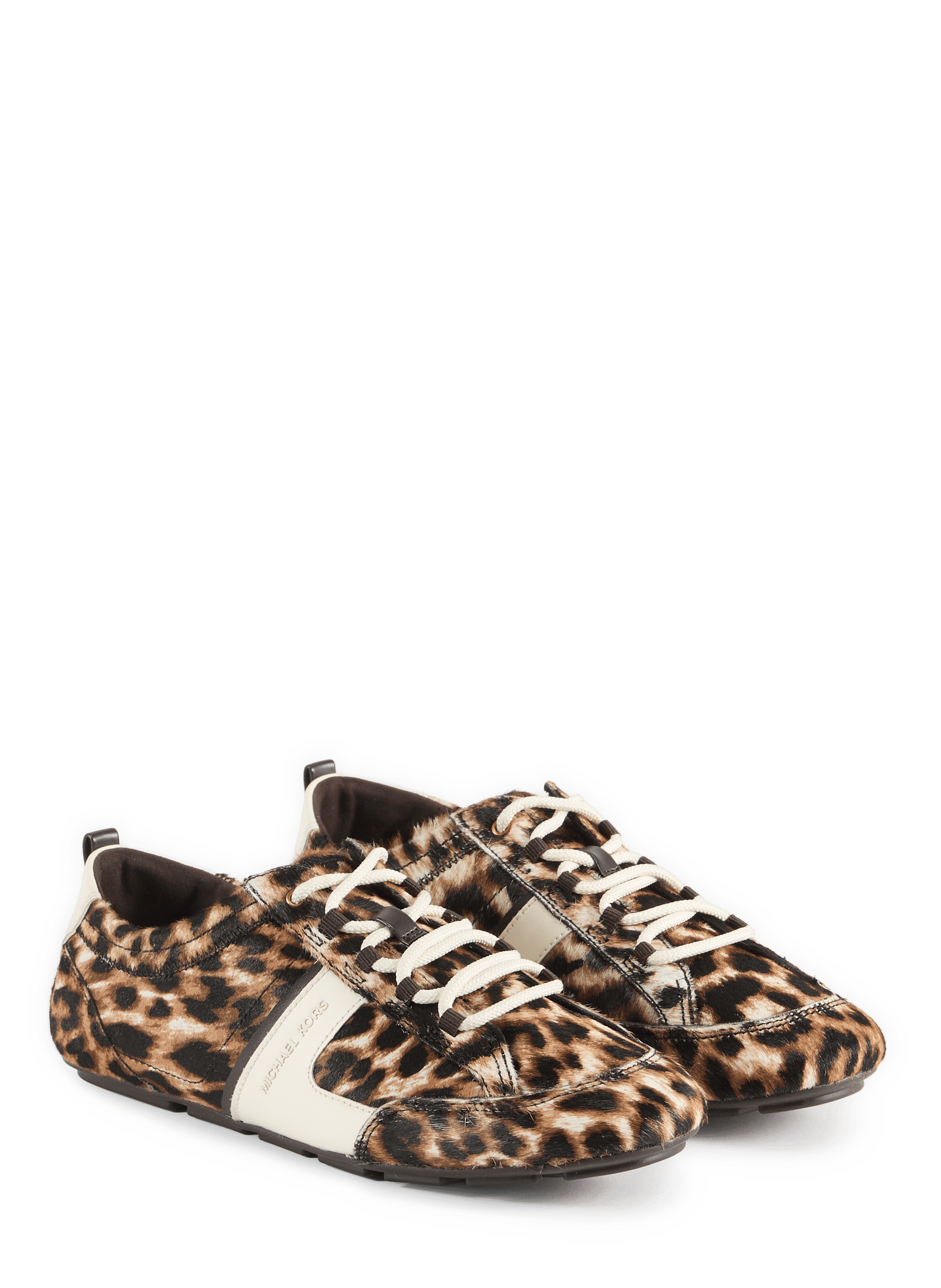 Leopard low-top sneakers in leather MICHAEL KORS Brown