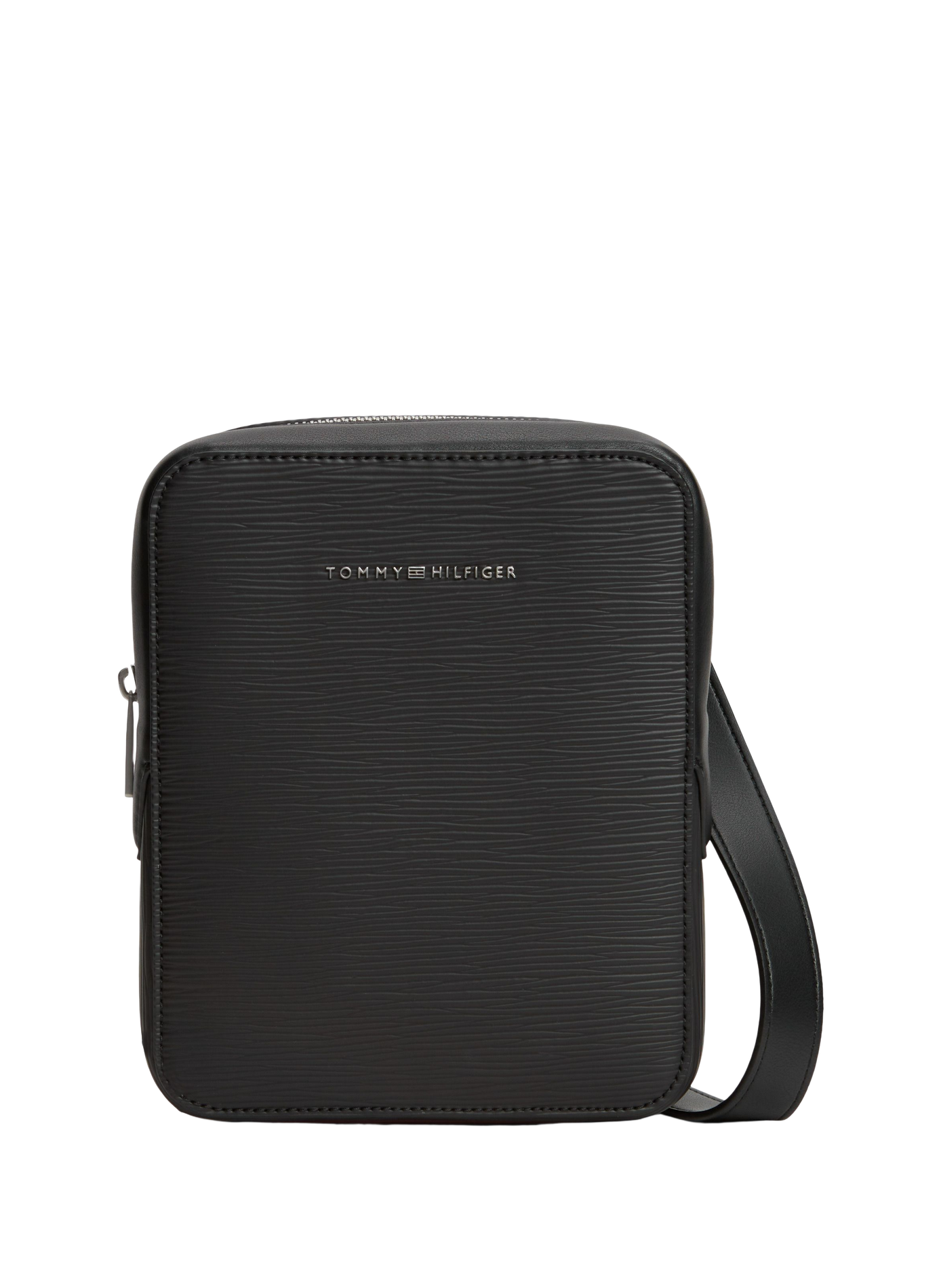Plain zippered crossbody bag TOMMY HILFIGER Black