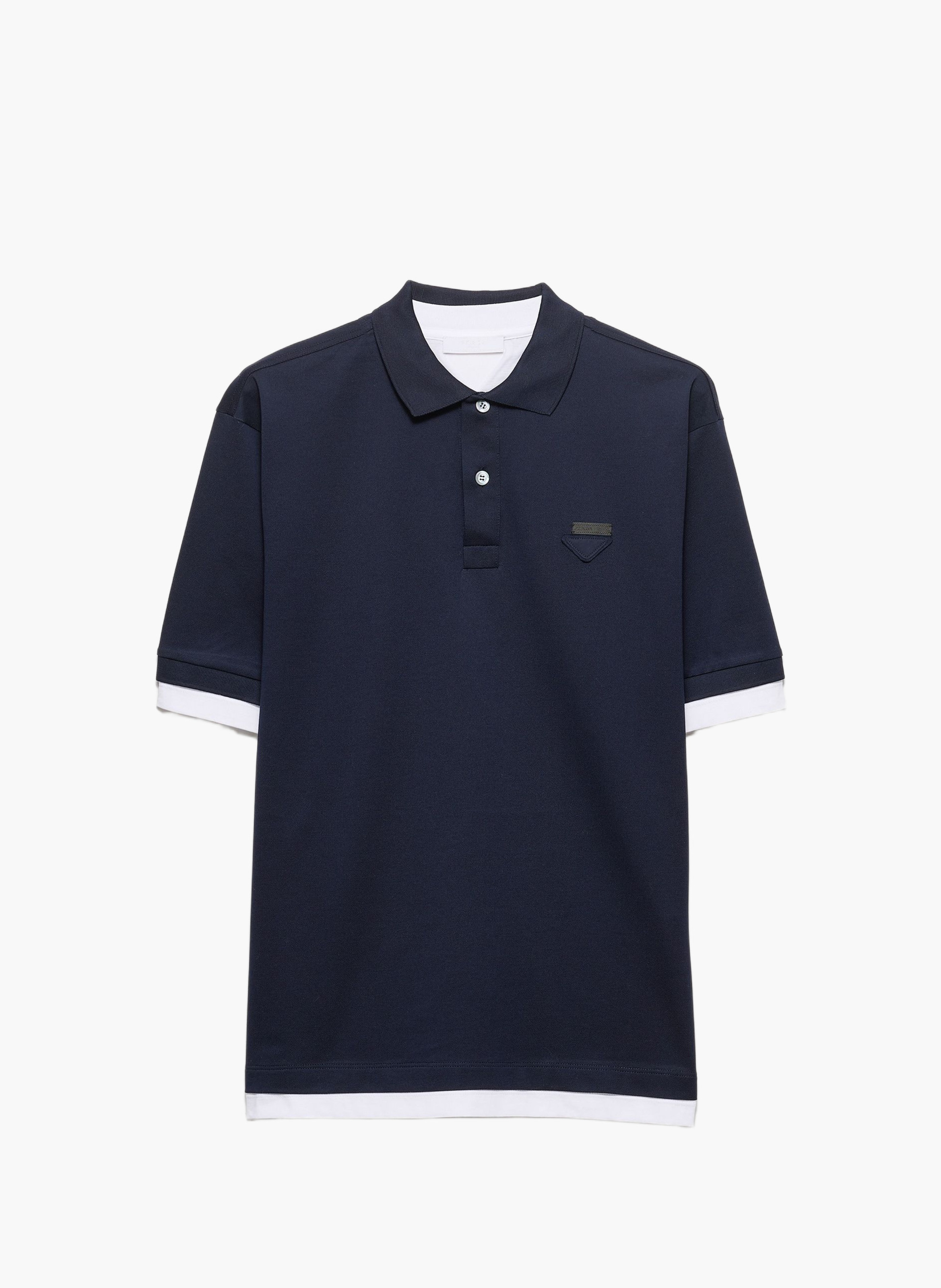 Polo en coton PRADA Bleu