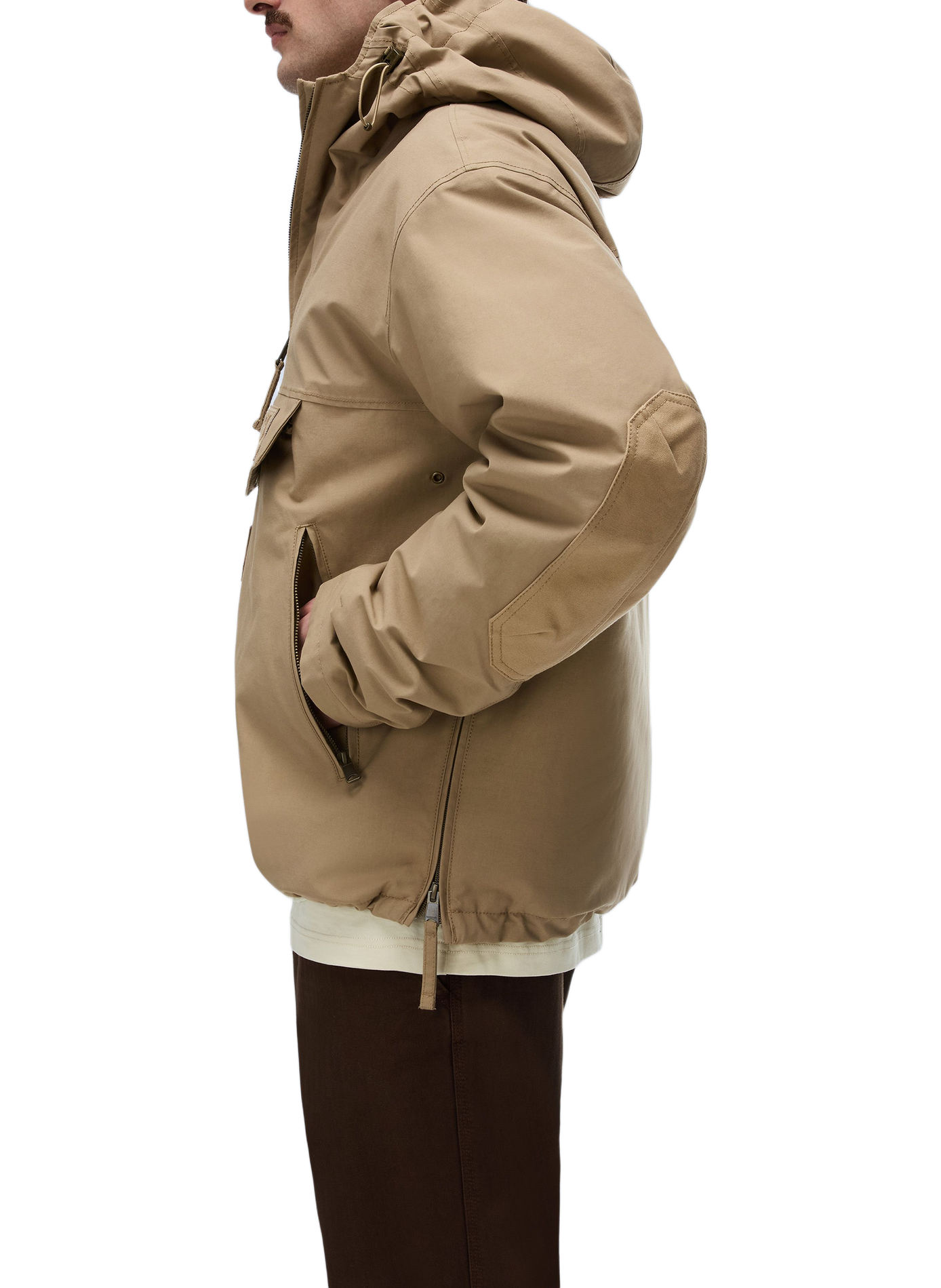 Plain oversized hooded parka NAPAPIJRI Brown