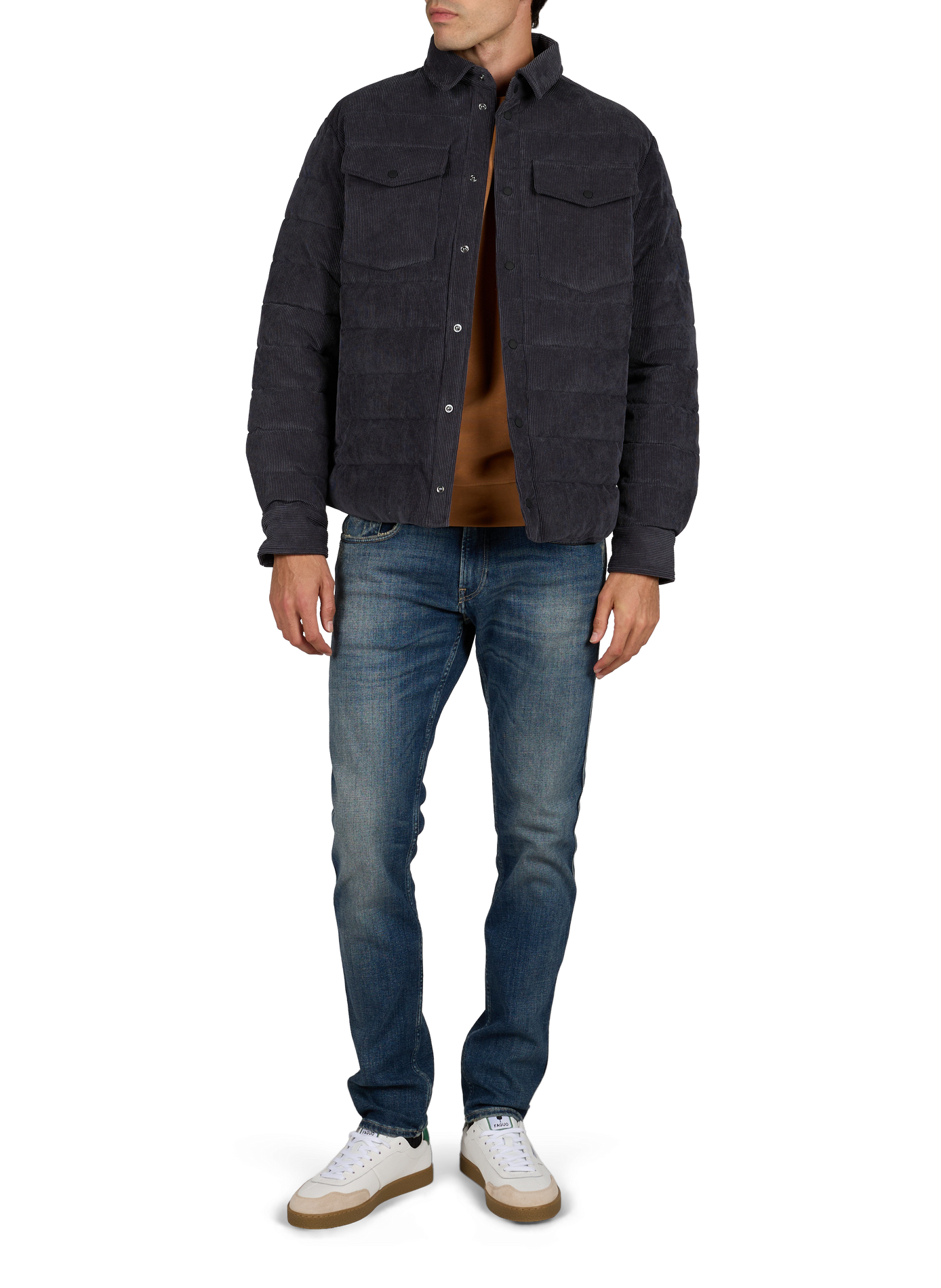 Blouson Jens dritto a coste SAVE THE DUCK Blu