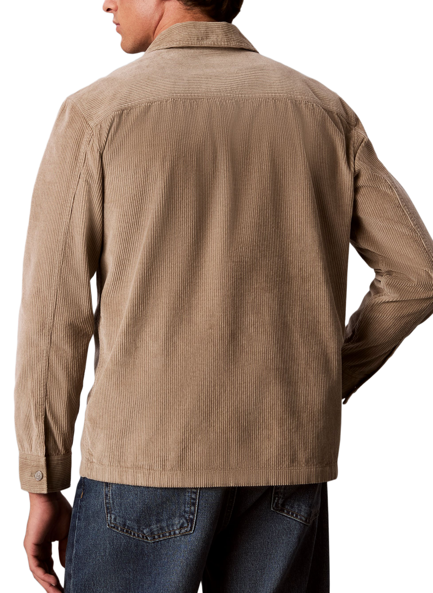 Straight cotton corduroy shirt CALVIN KLEIN Beige