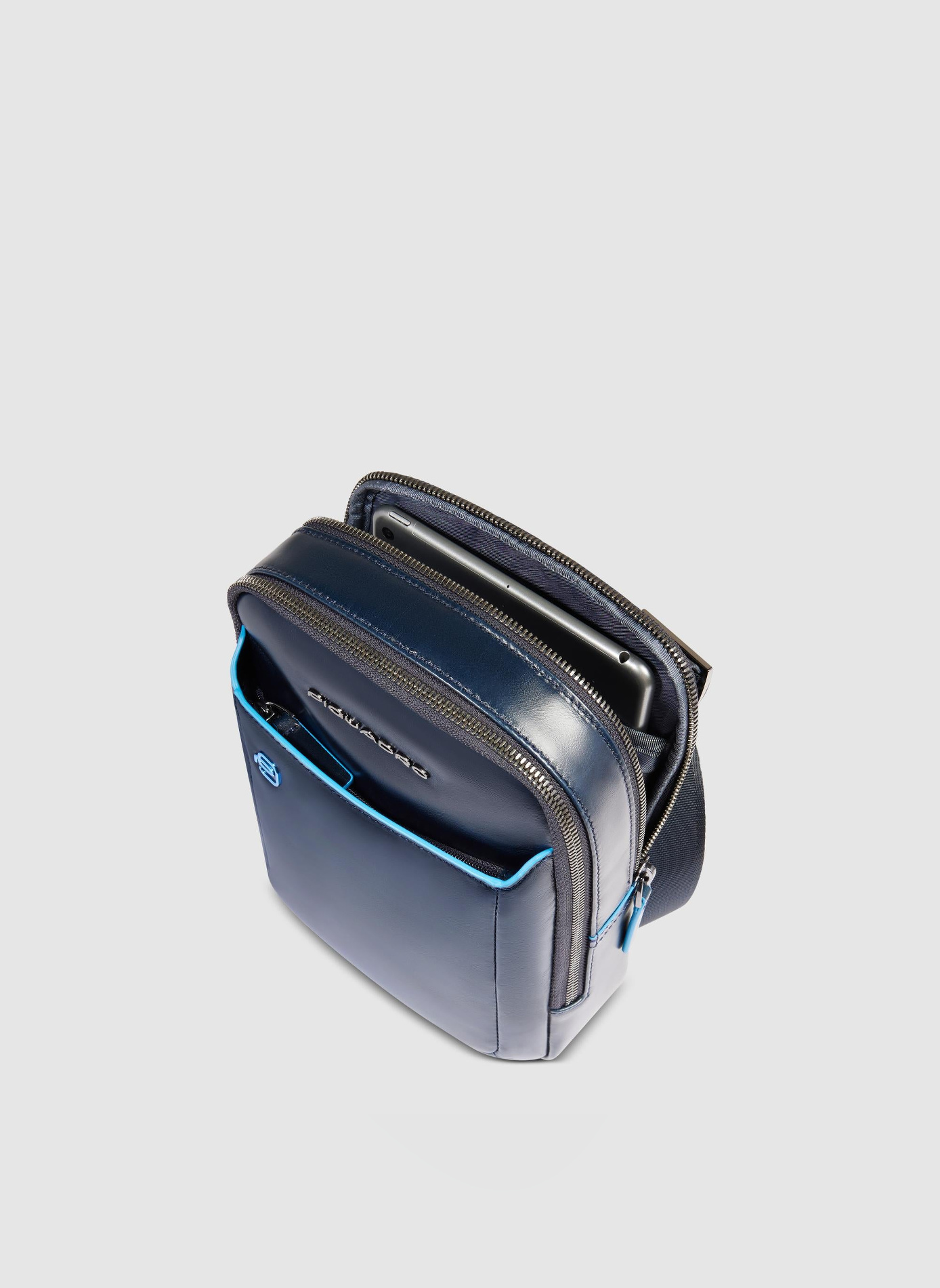 Schoudertas voor heren voor iPad® | Blauw PIQUADRO Heren