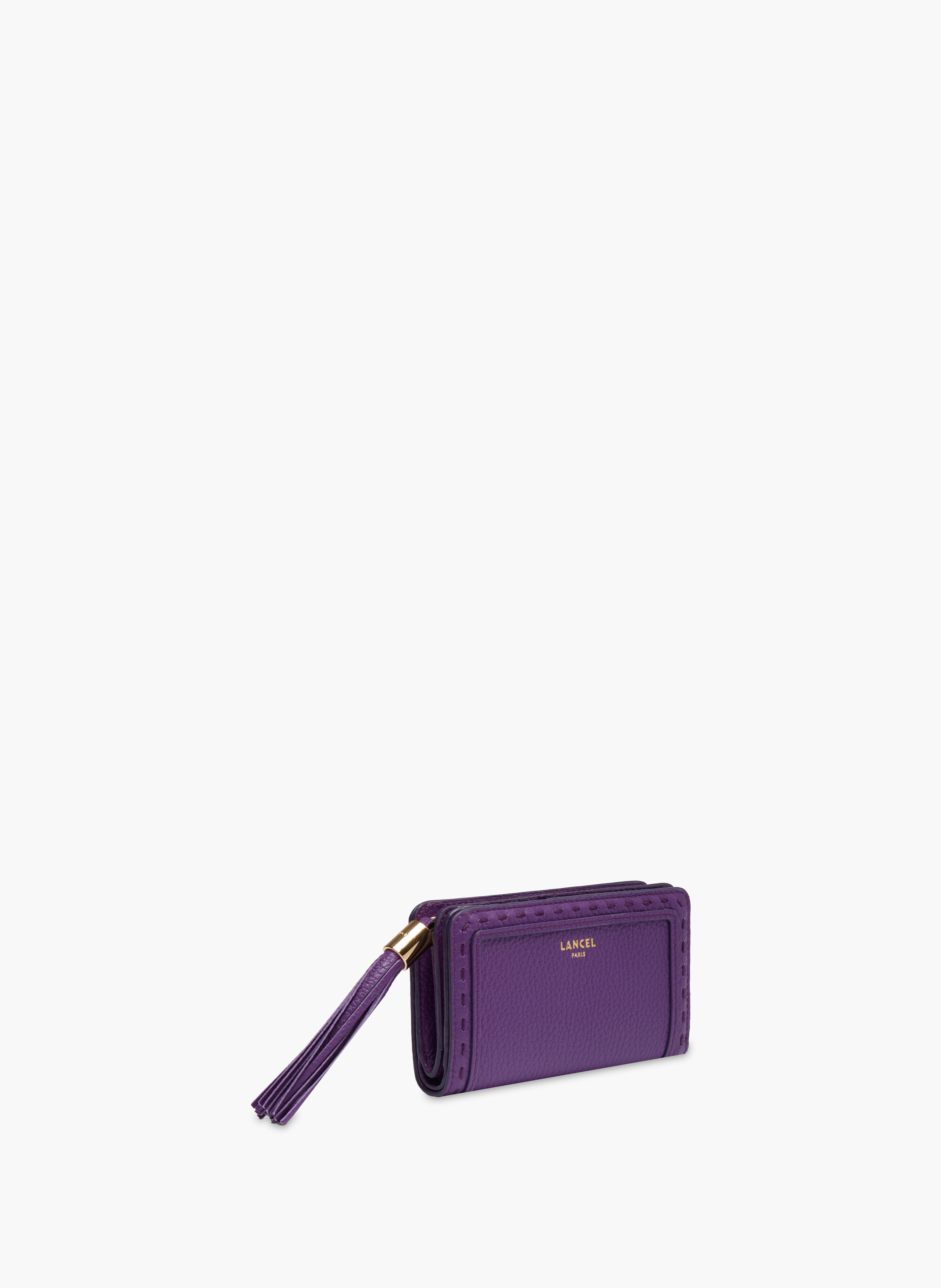 Portefeuille rectangulaire zippé premier flirt de lancel en cuir LANCEL Violet