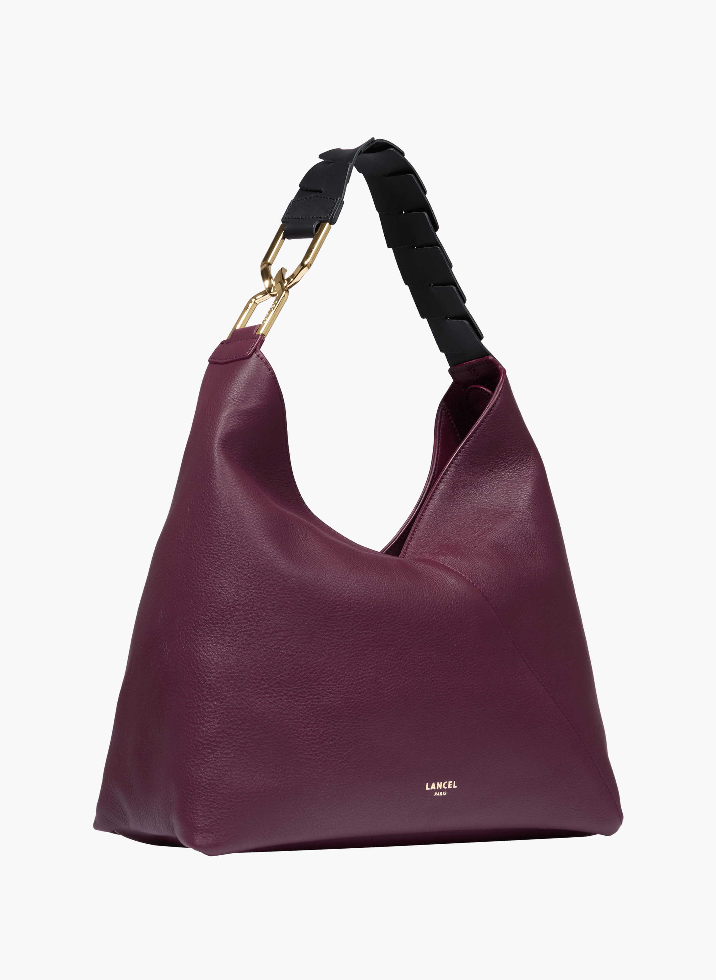 Sac hobo zippé l pagode de lancel en cuir LANCEL Violet