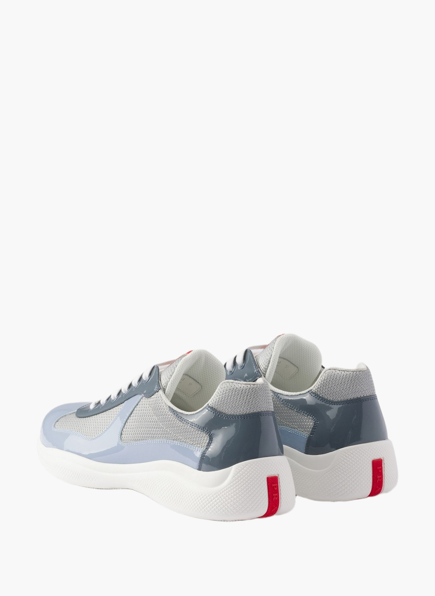 Sneakers prada america’s cup en cuir verni et tiss PRADA Bleu