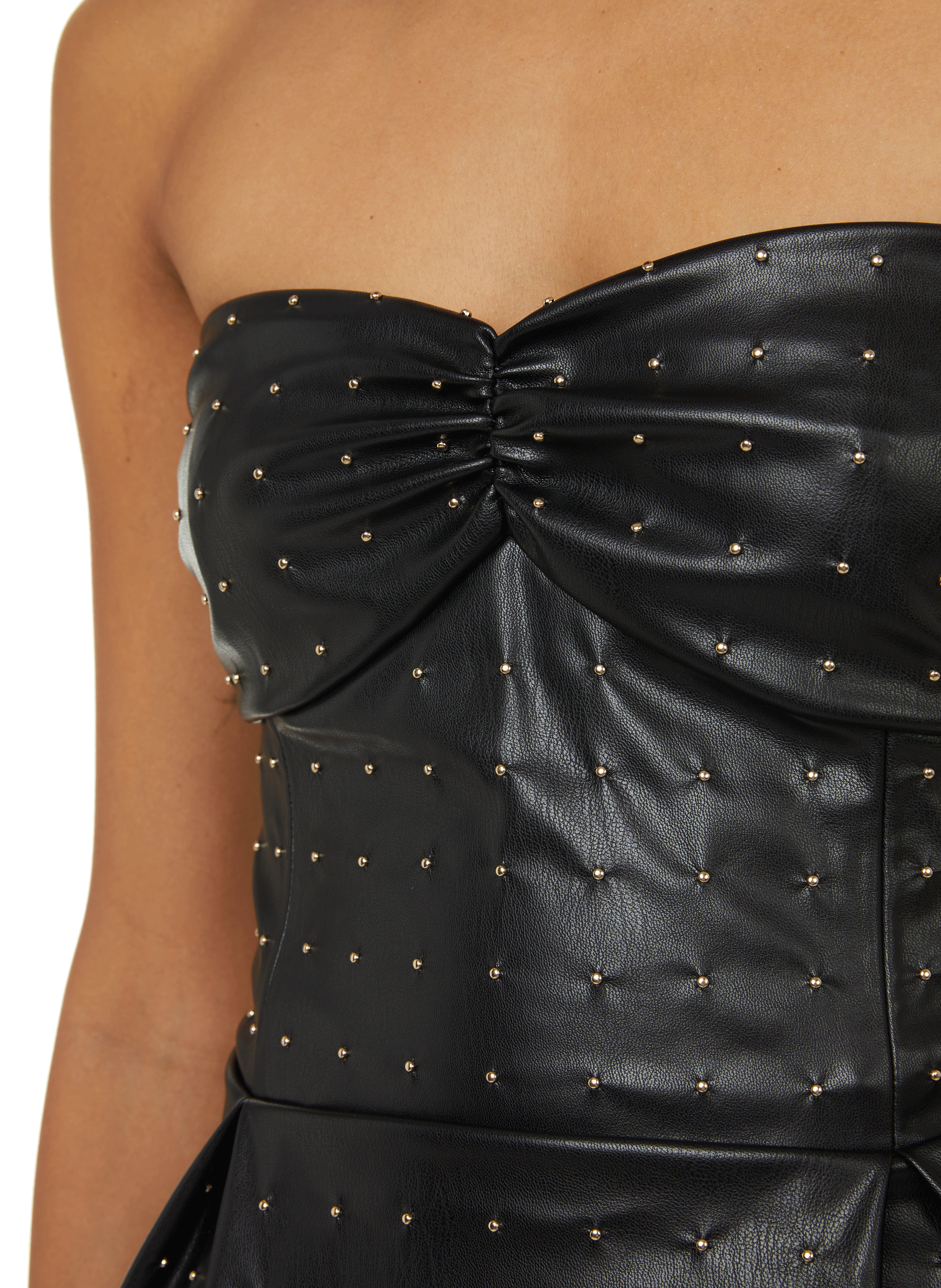 Studded bustier top ROTATE Black