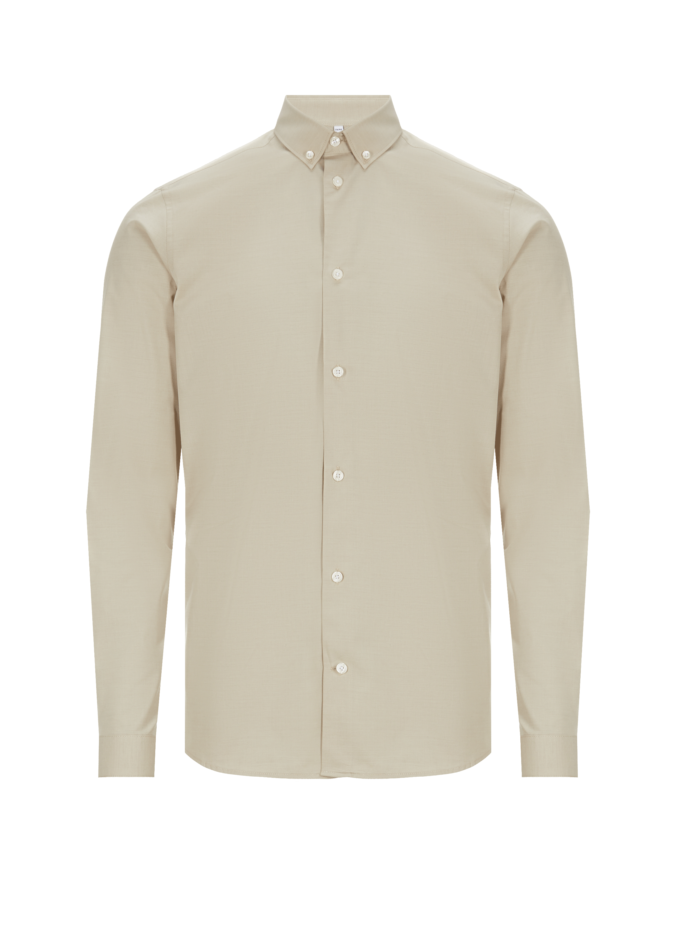 AU PRINTEMPS PARIS Chemise uni en coton Beige
