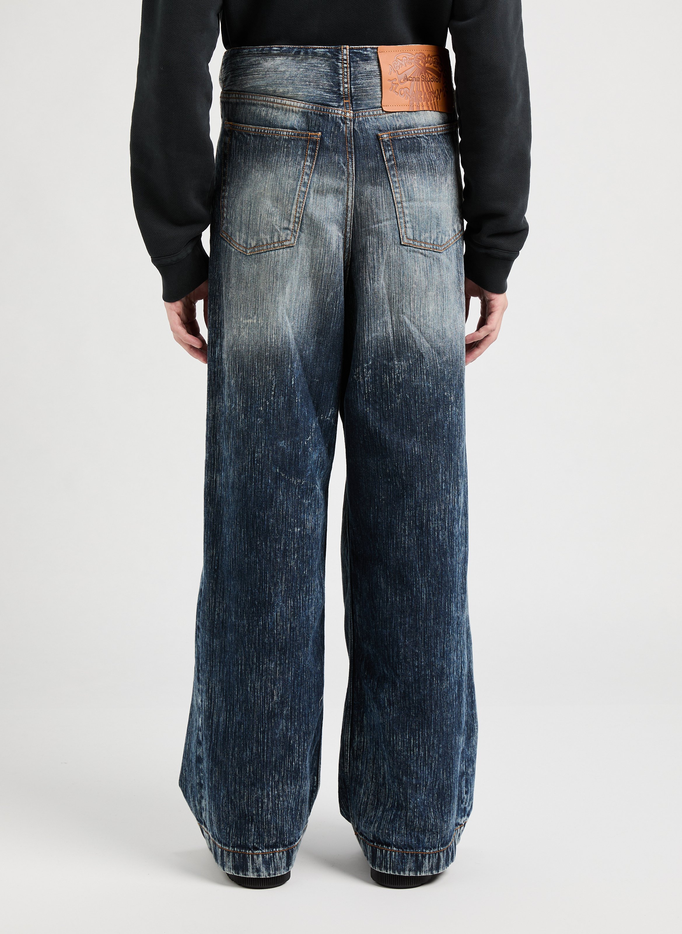 Jean ample en coton ACNE STUDIOS Gris