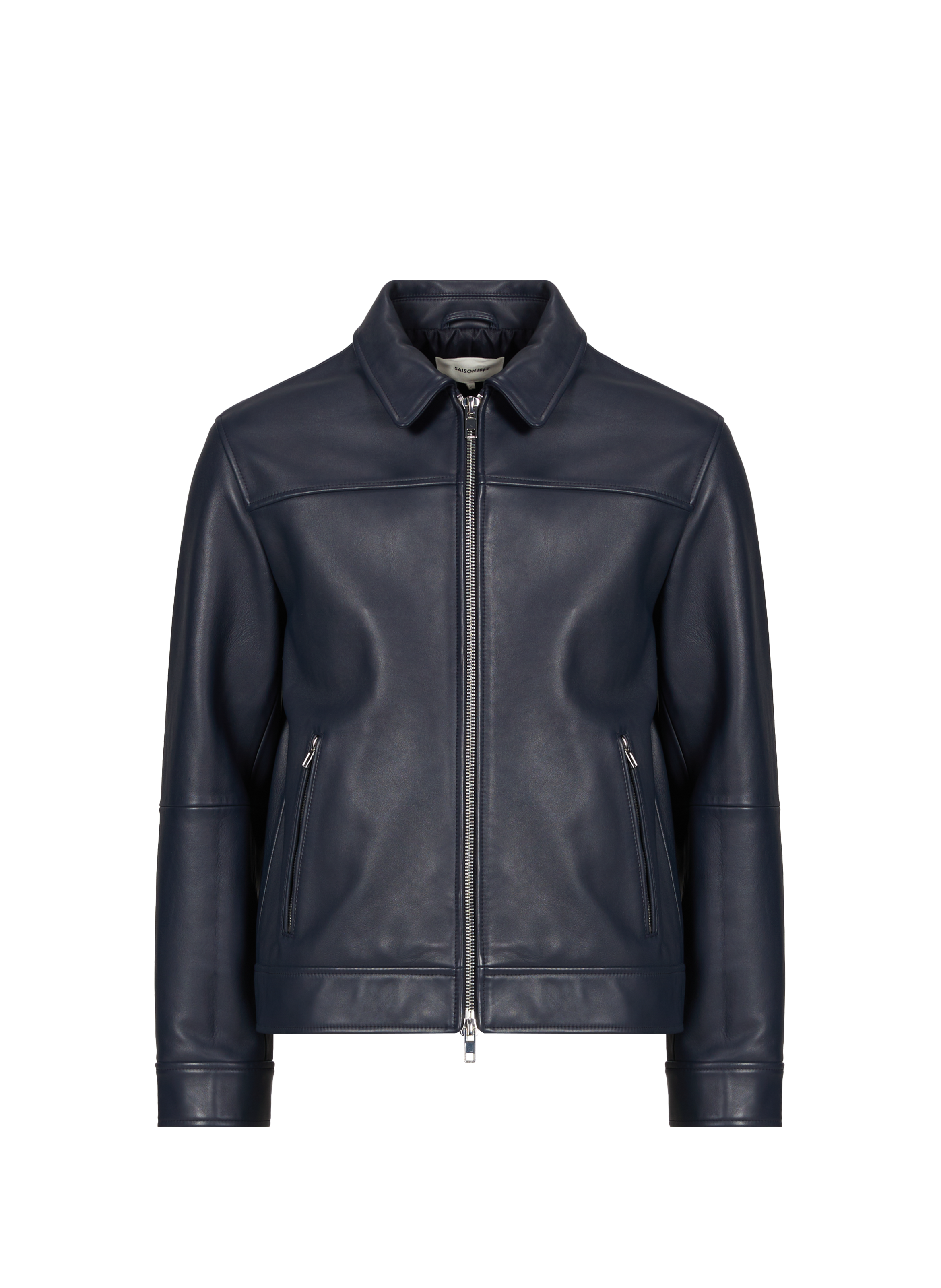 Fool leather jacket SAISON 1865 Blue