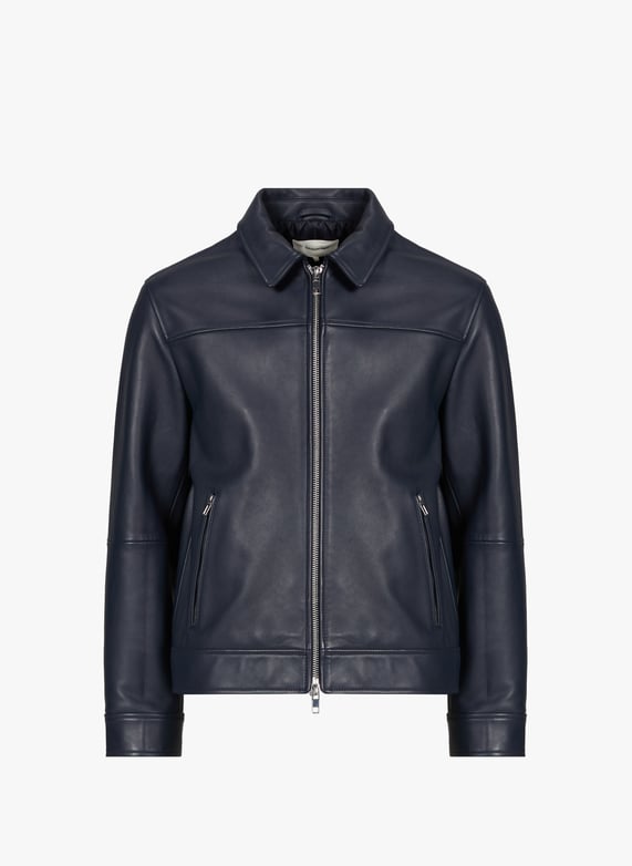 Blouson Fool en cuir d'agneau | Bleu by SAISON 1865 Blouson Fool en cuir d'agneau Bleu