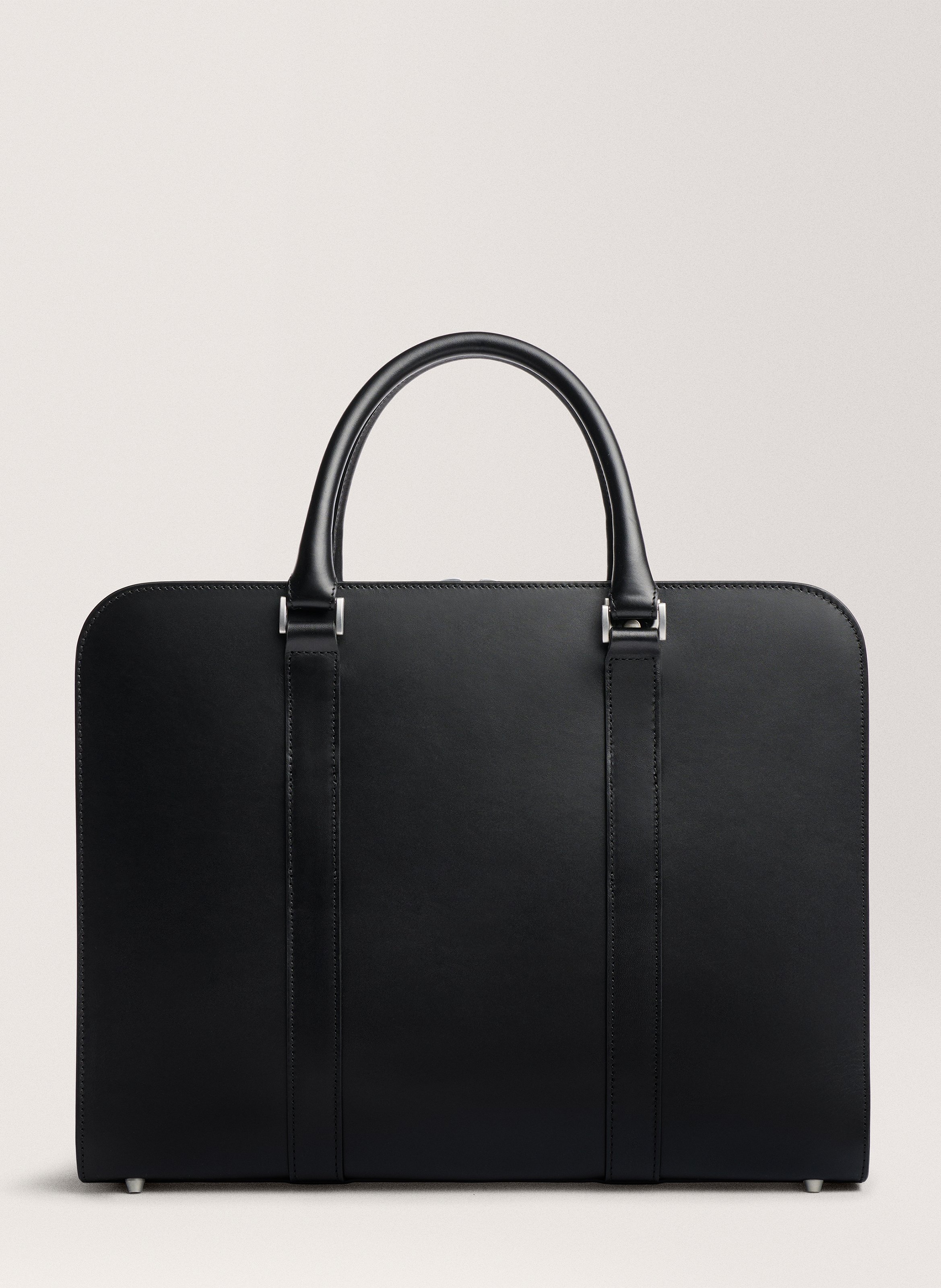 Porte-documents 'Palissy Briefcase' en cuir vachetta CARL FRIEDRIK Noir