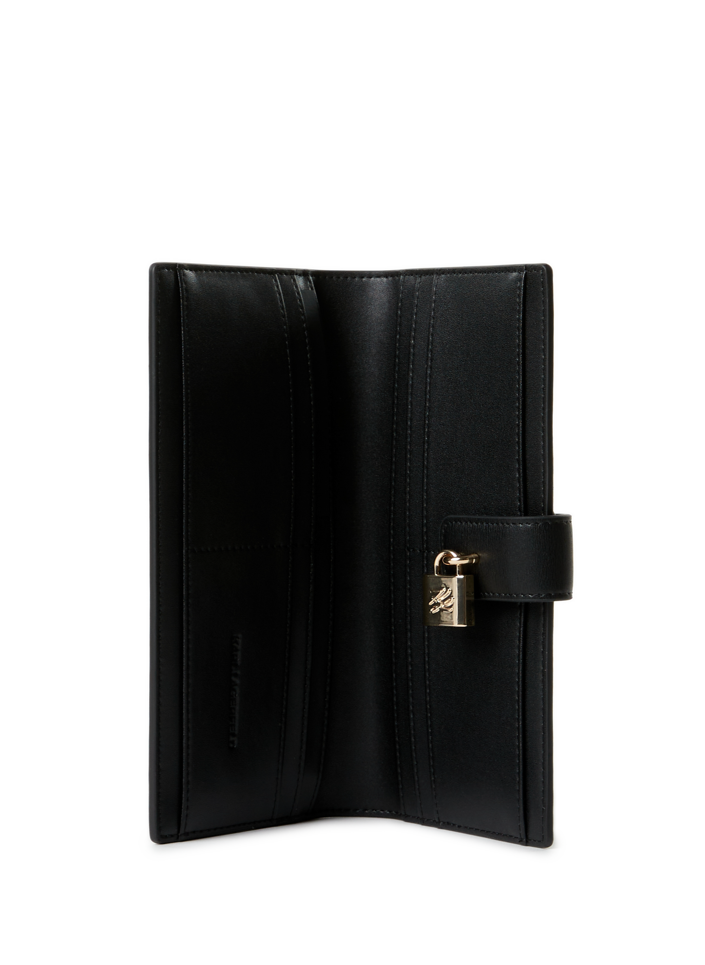 Portefeuille en cuir mélangé KARL LAGERFELD Noir