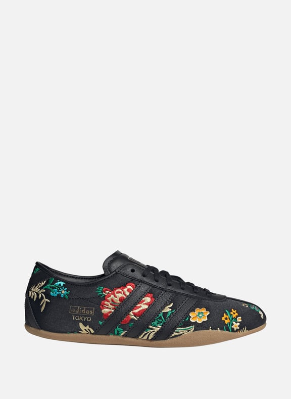 Embroidered floral sneakers Black by ADIDAS ADIDAS Embroidered floral sneakers Black