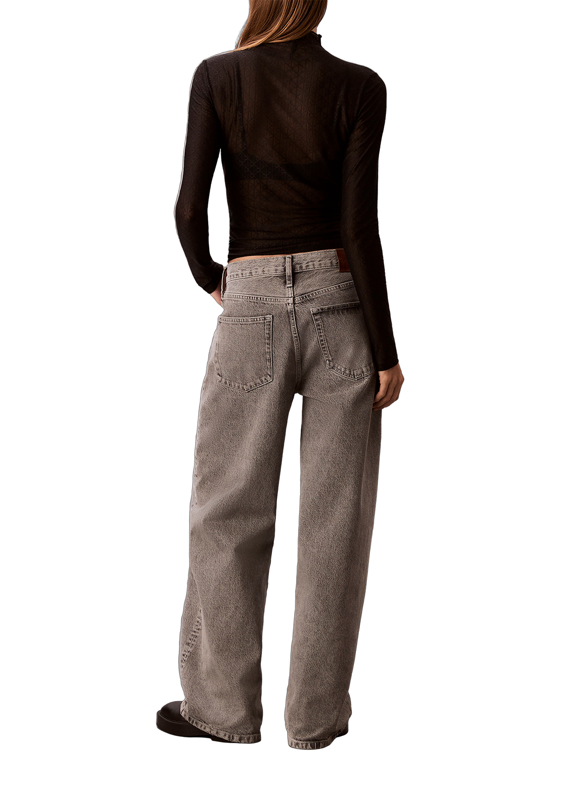 Wide cotton jeans CALVIN KLEIN Grey