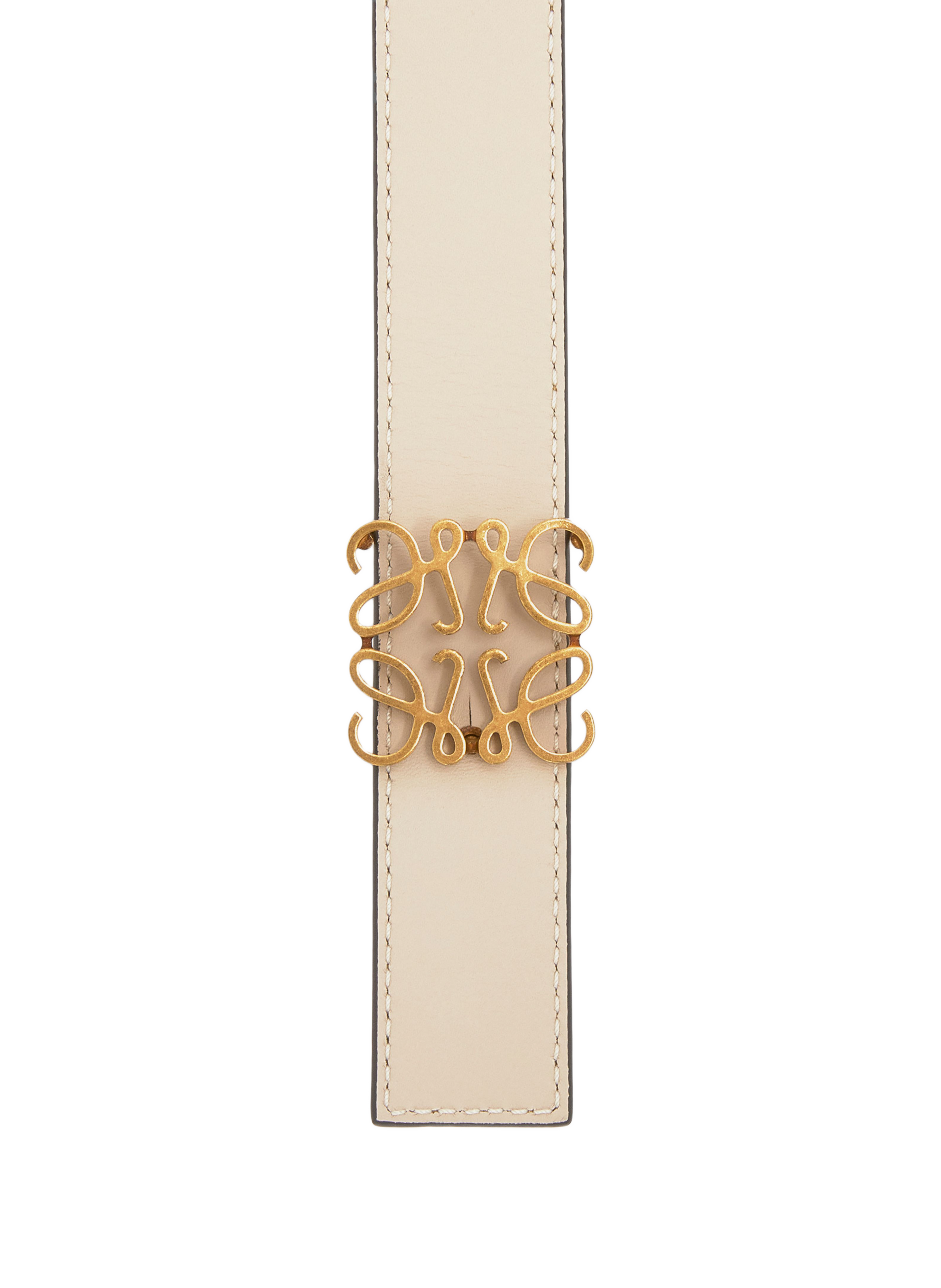 Reversible calf leather Anagram belt LOEWE Beige