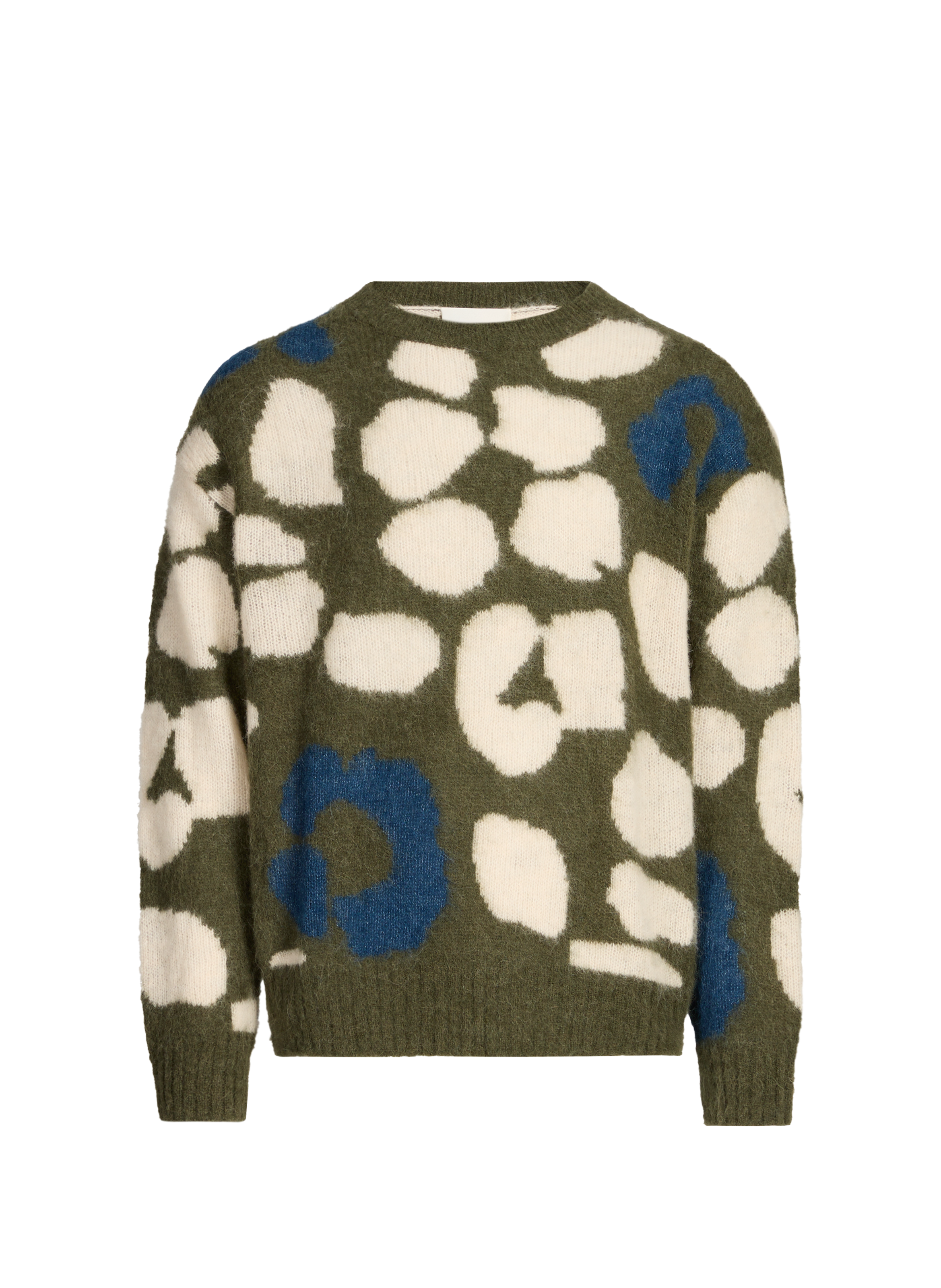 Pull imprimé en laine et alpaga mélangés CLOSED Vert